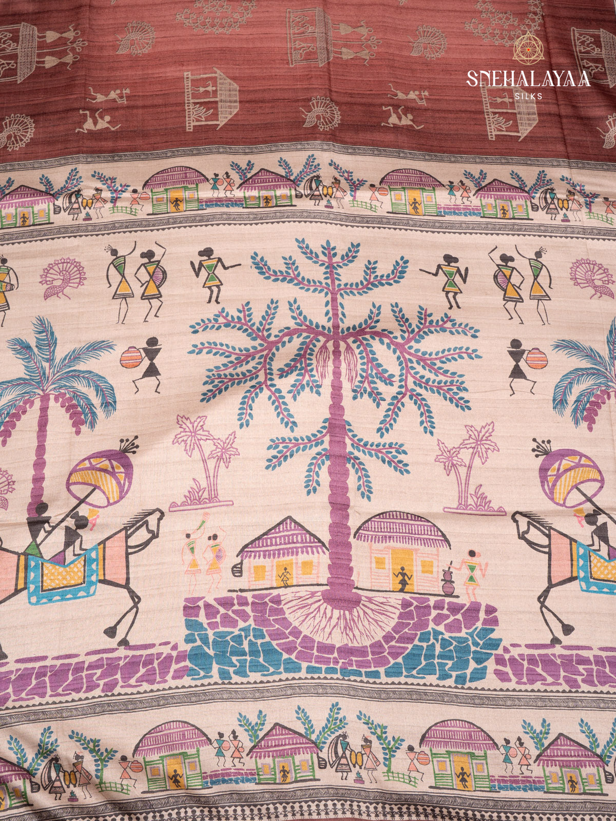 Rust Rose Dola Saree