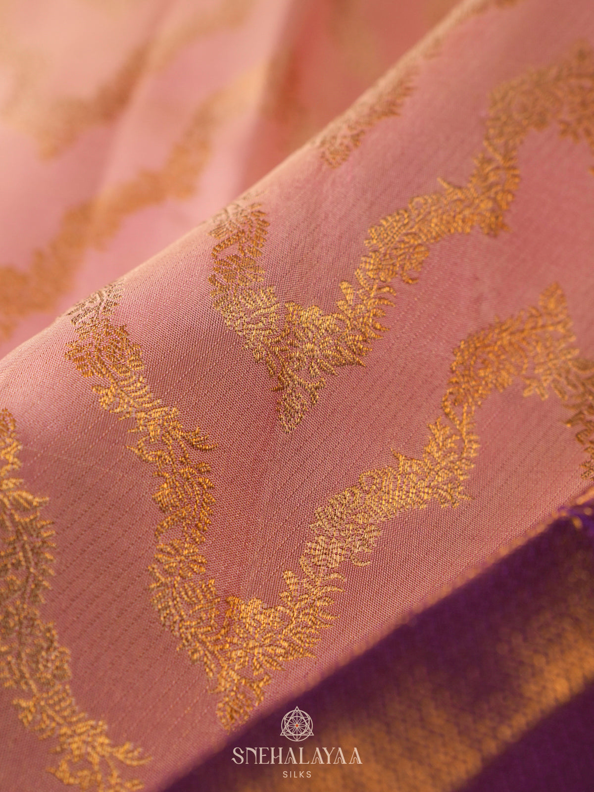Peach Kanjivaram Silk Saree