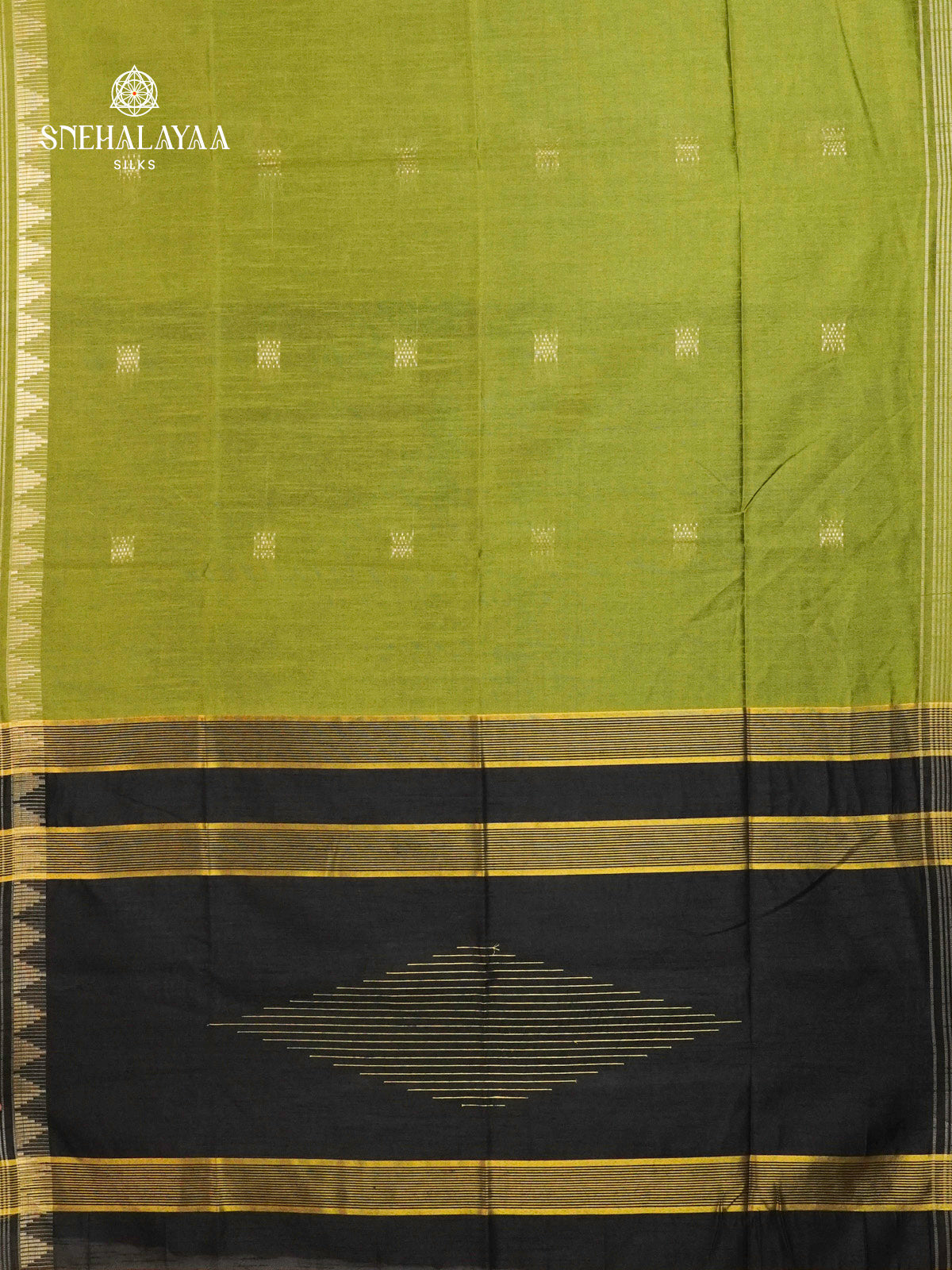 Olive Green Bamboo Silk Saree