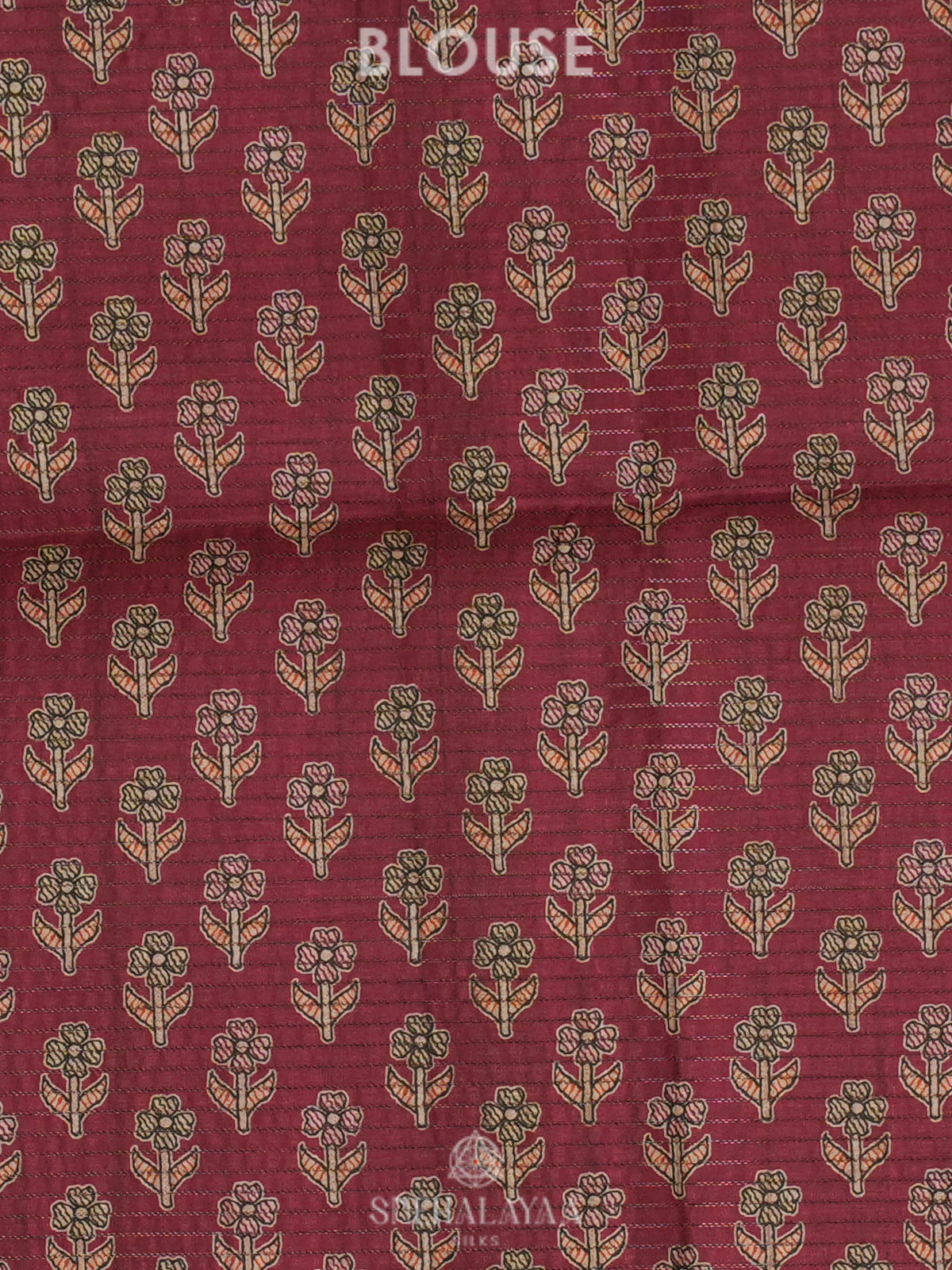 Maroon Tussar Saree