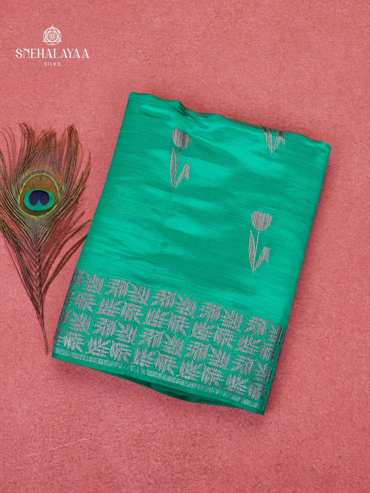 Green Dola Silk Saree