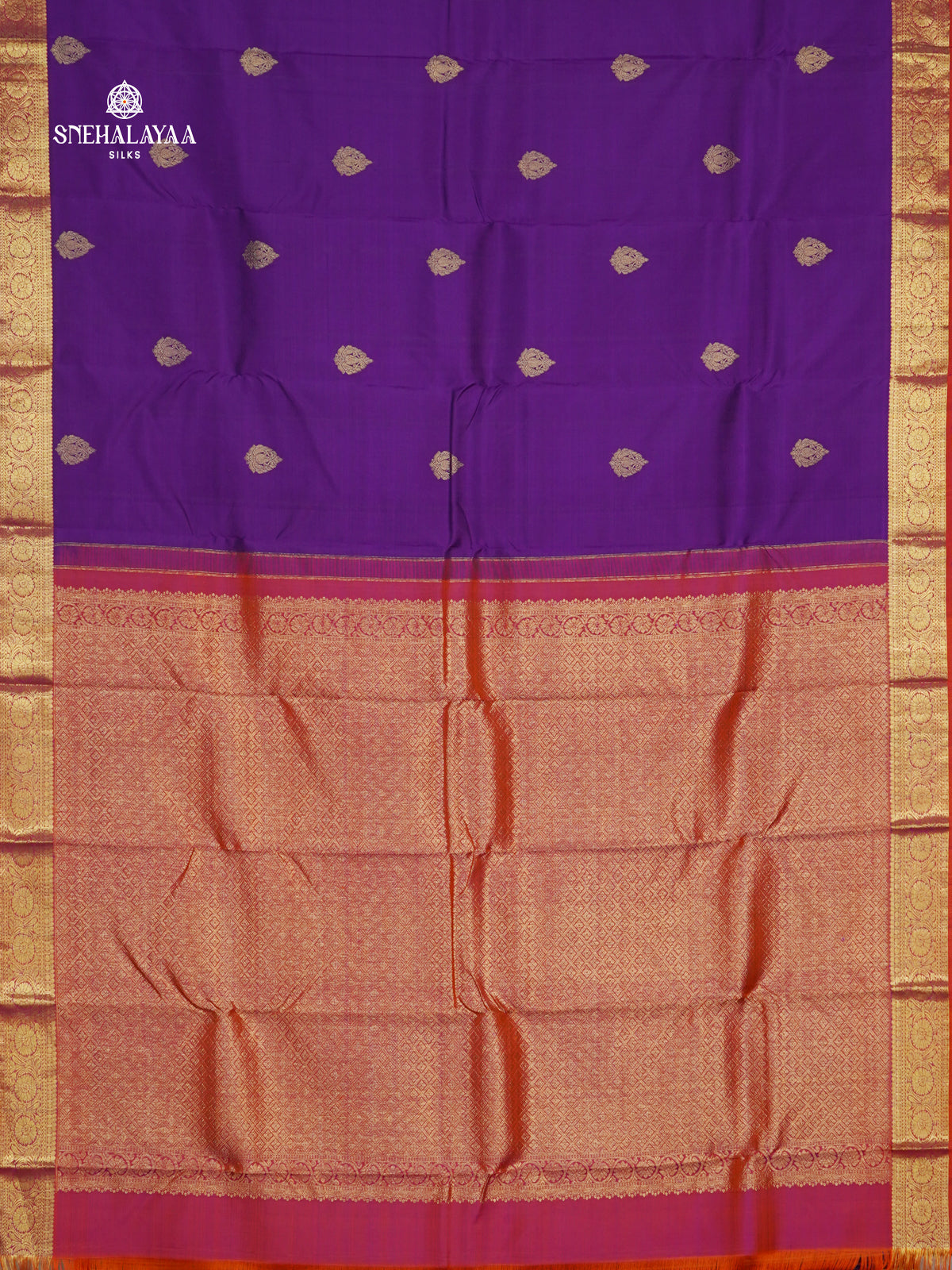 Violet Kancheevaram Silk Saree