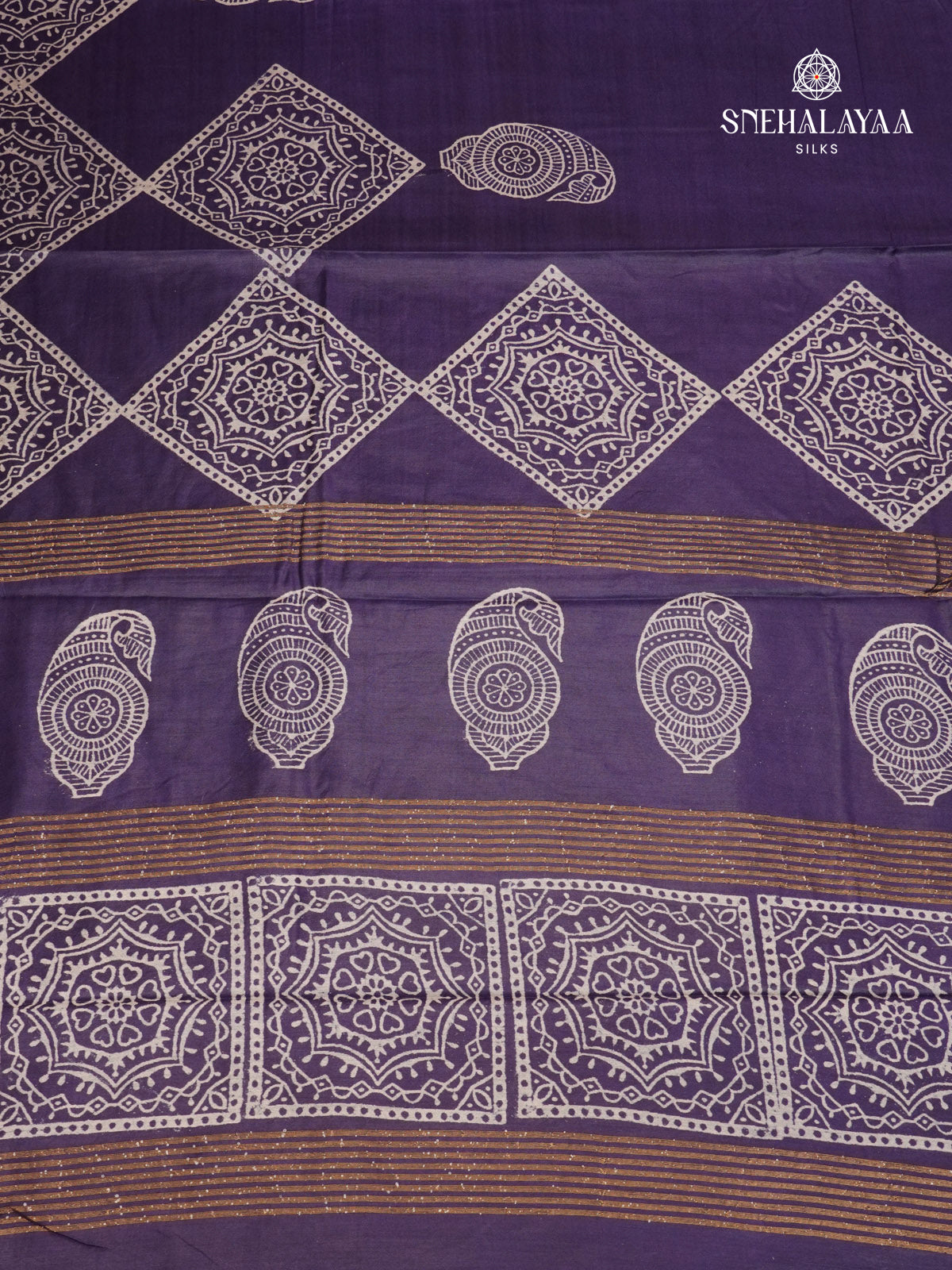 Navy Blue Chanderi Saree