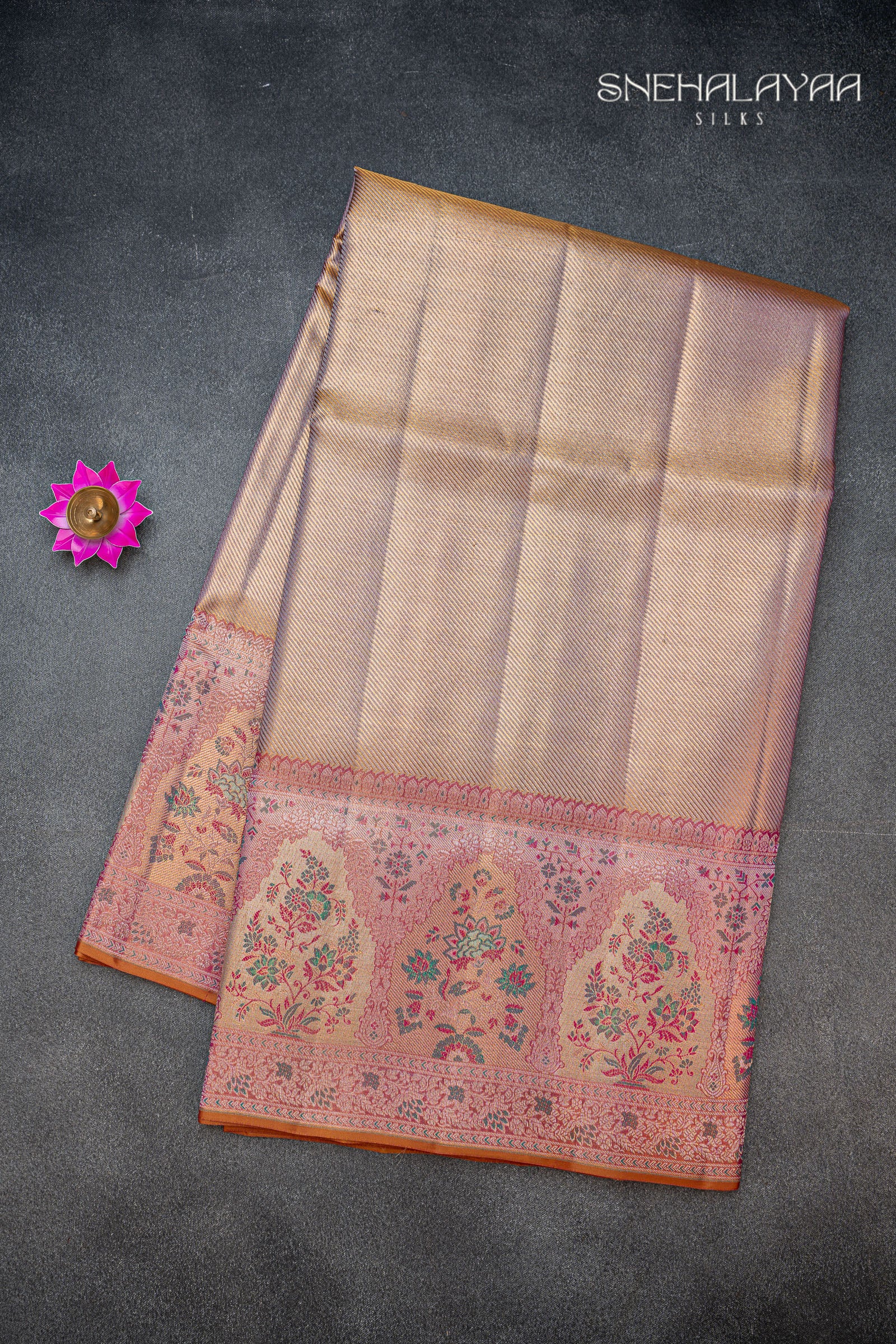 Silver Kancheevaram Tissue Silk Saree