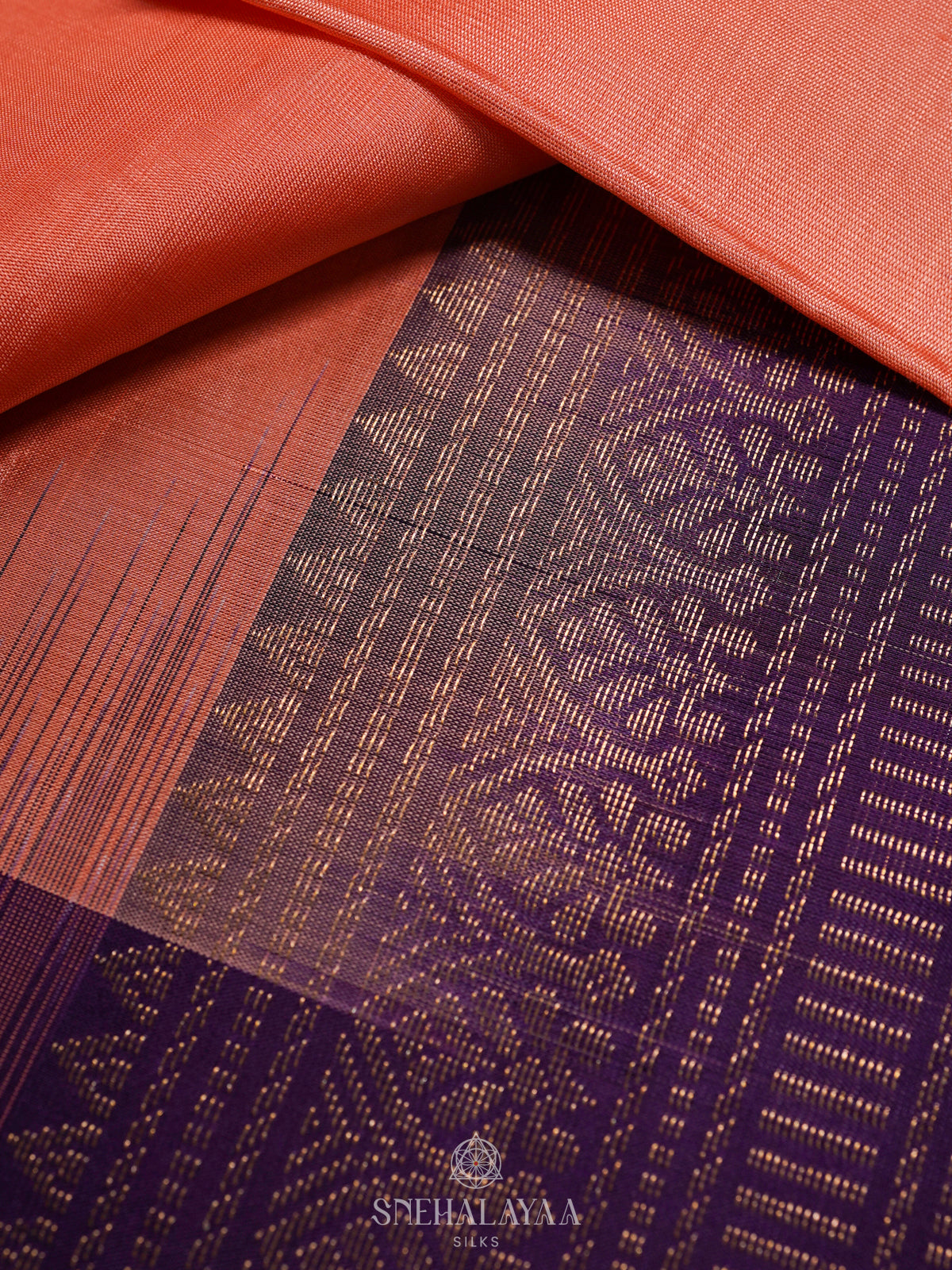 Peach Soft Silk Saree