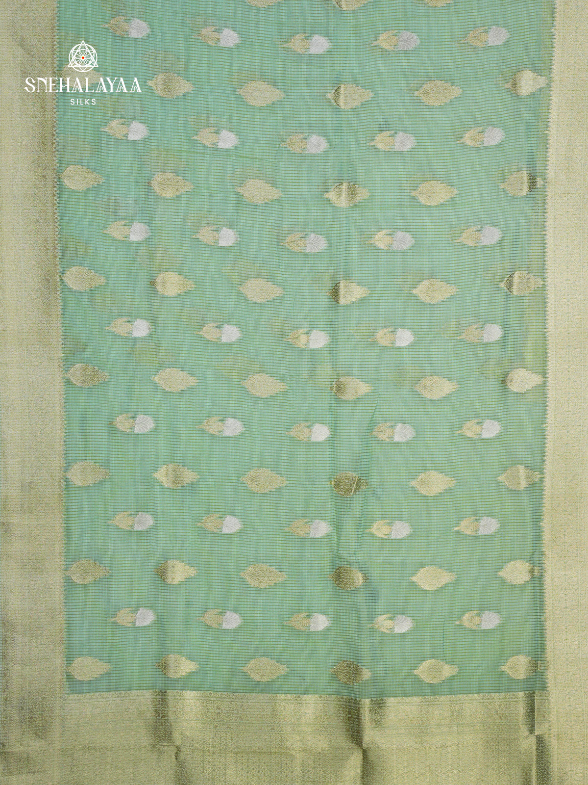 Pastel Green Banaras Kota Saree