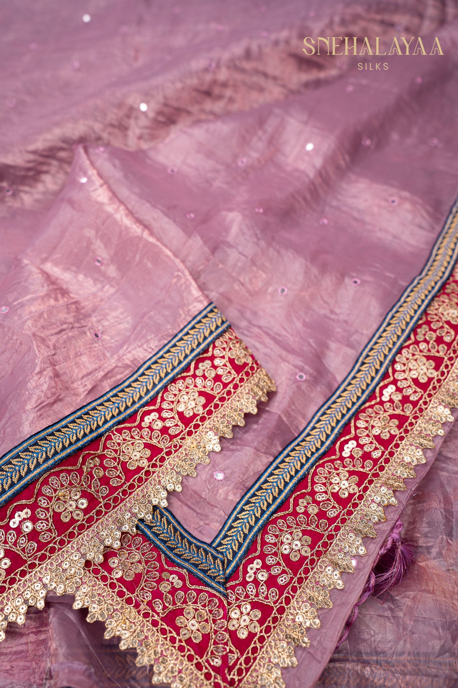 Lavender Designer Saree