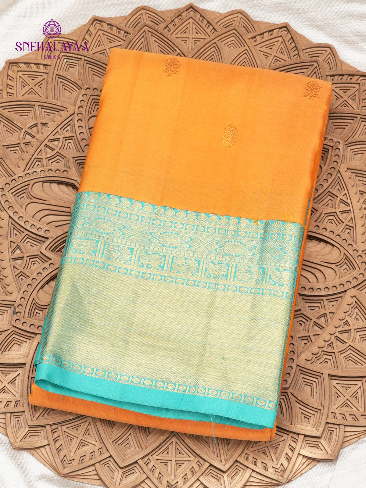 Orange Kanjivaram Silk Saree