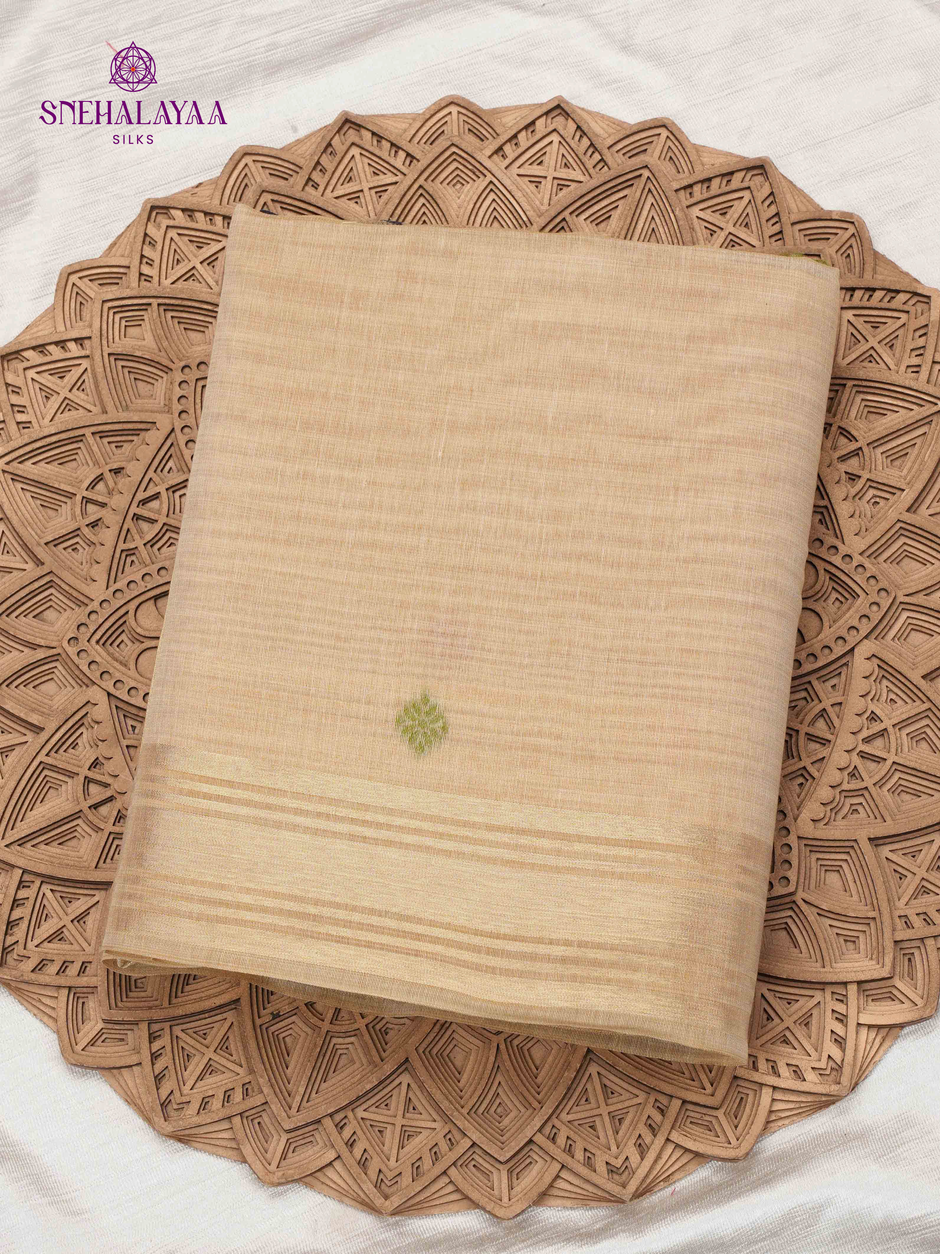 Cream Munga Cotton Saree