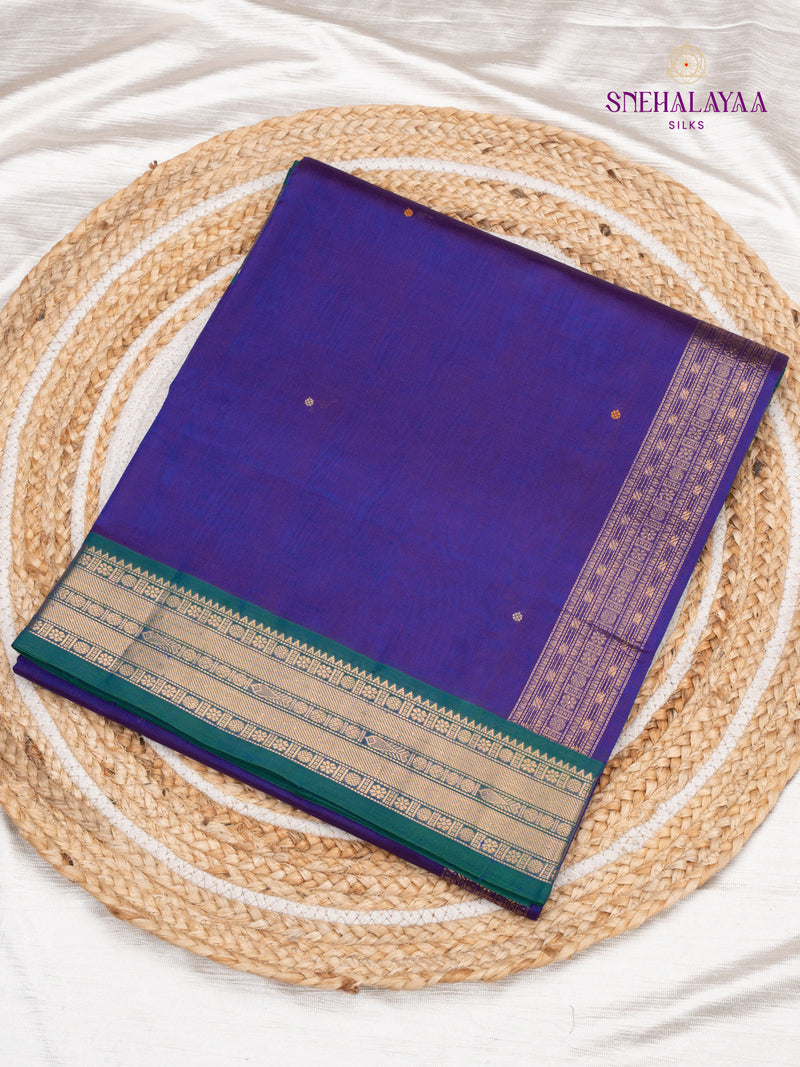 Navy Blue Kanchi Silk Cotton Saree