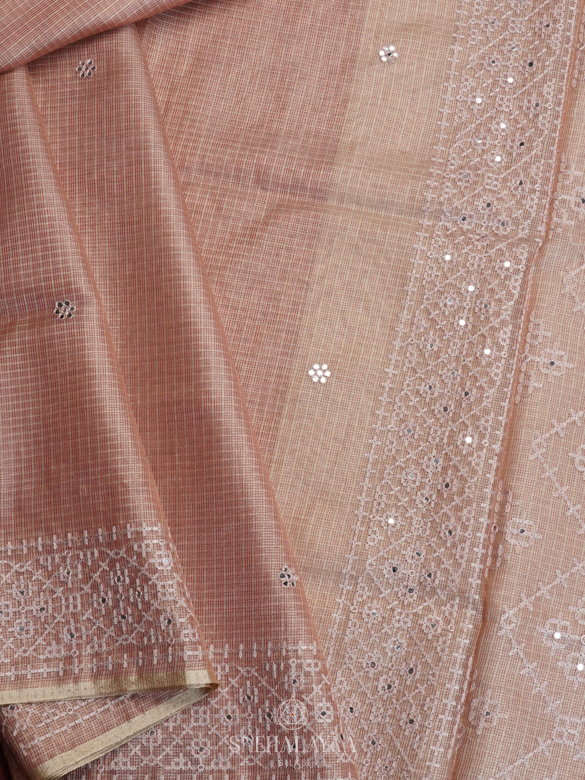 Beige Tissue Kota Saree