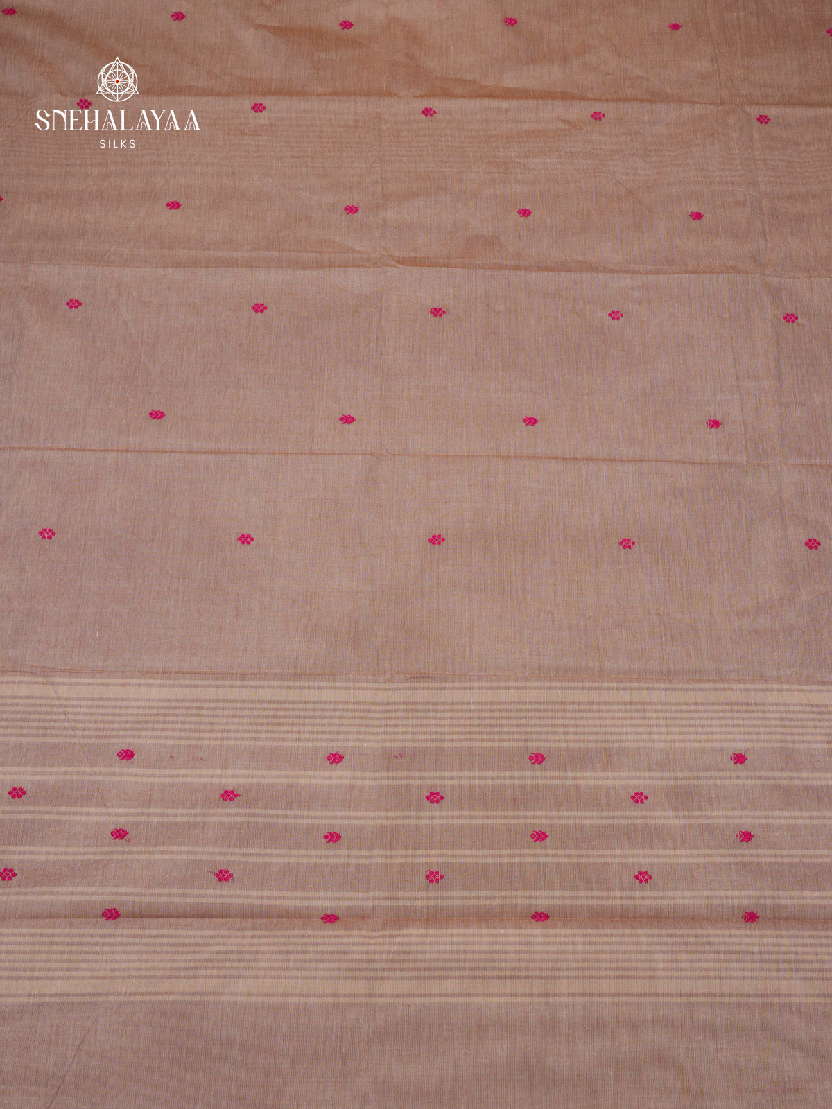 Beige Chettinad Cotton Saree