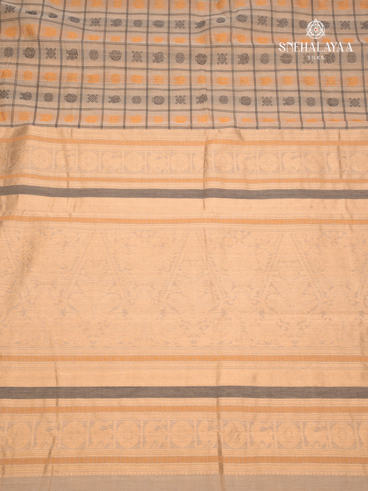Sandal Pure Kanchi Cotton Saree
