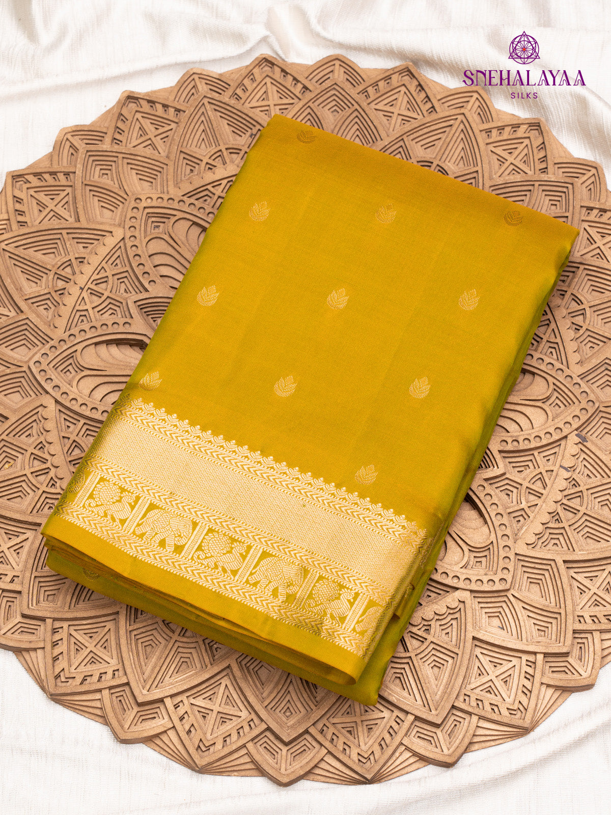 Mustard Yellow Kanjivaram Silk Saree