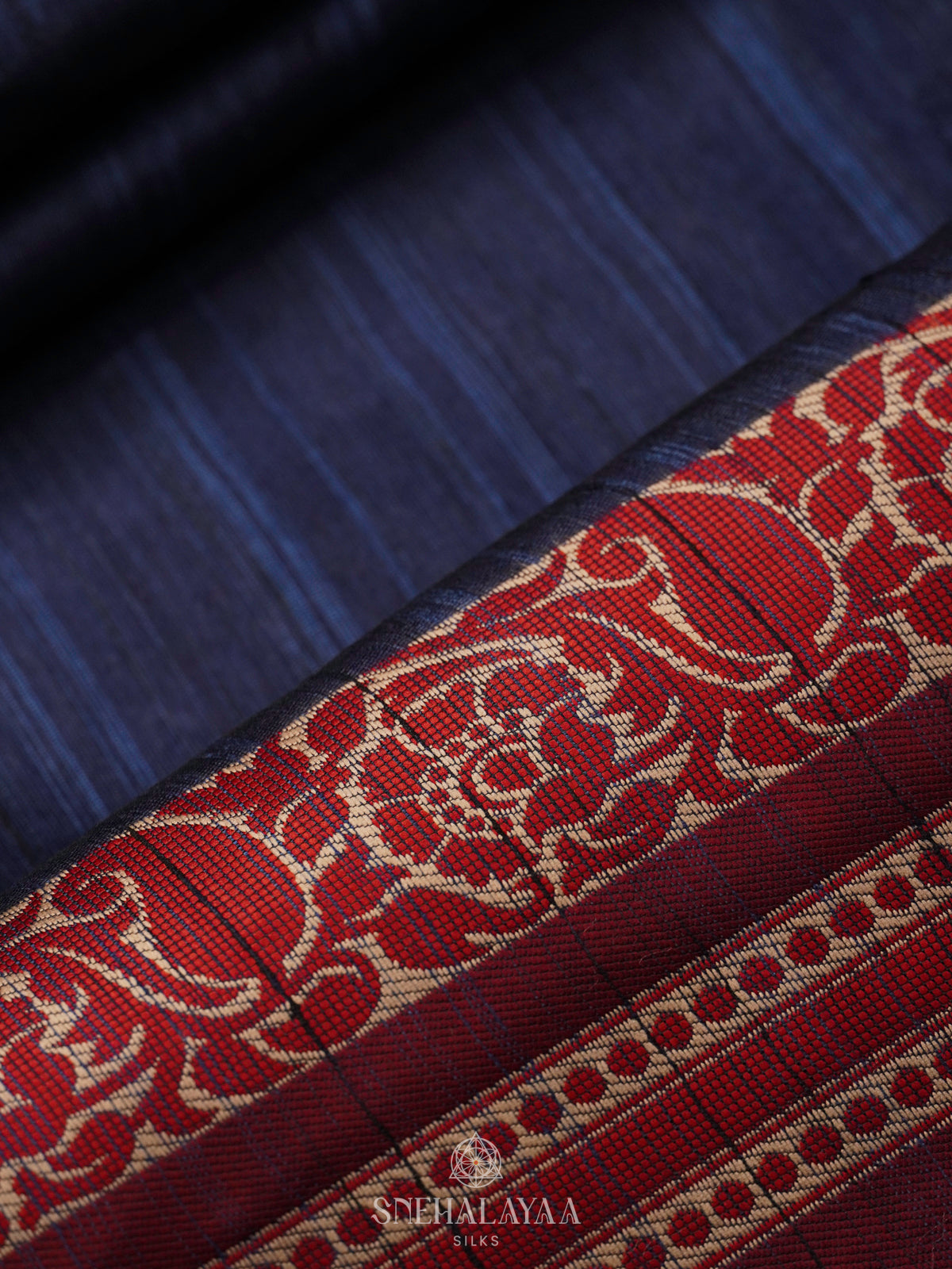 Blue Munga Tussar Saree