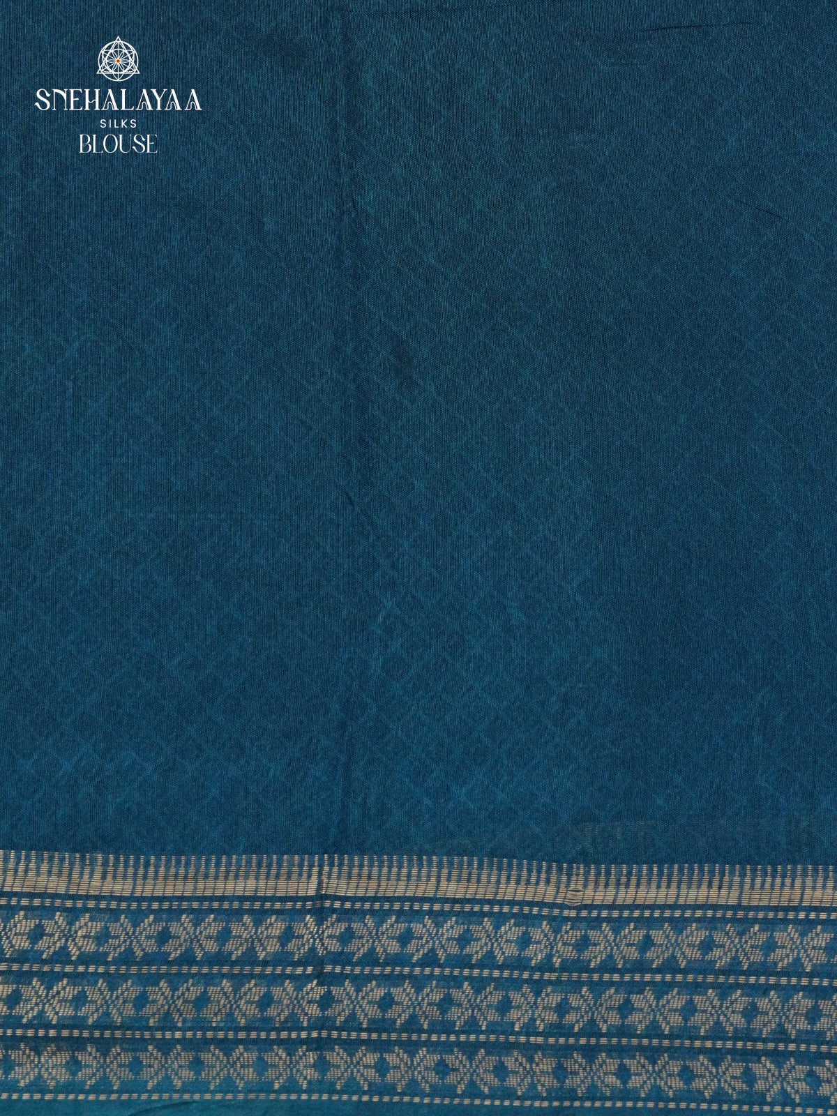 Off White Kalamkari Saree with Teal Blue Woven Border
