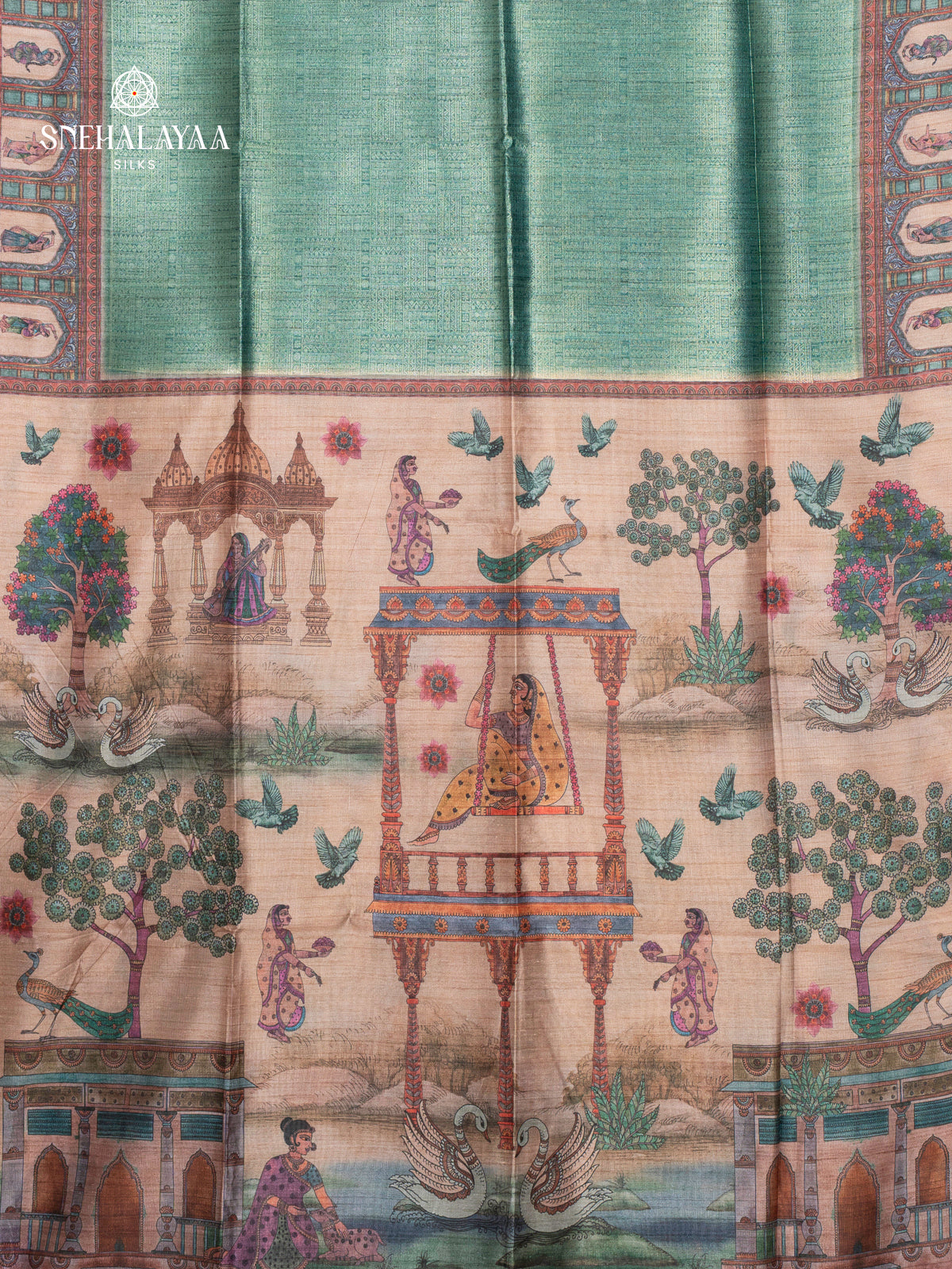 Pastel Green Banaras Saree