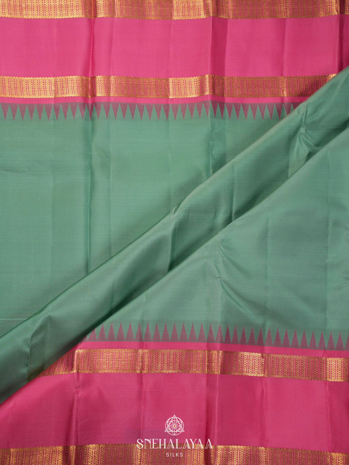 Sage Green Kanjivaram Silk Saree