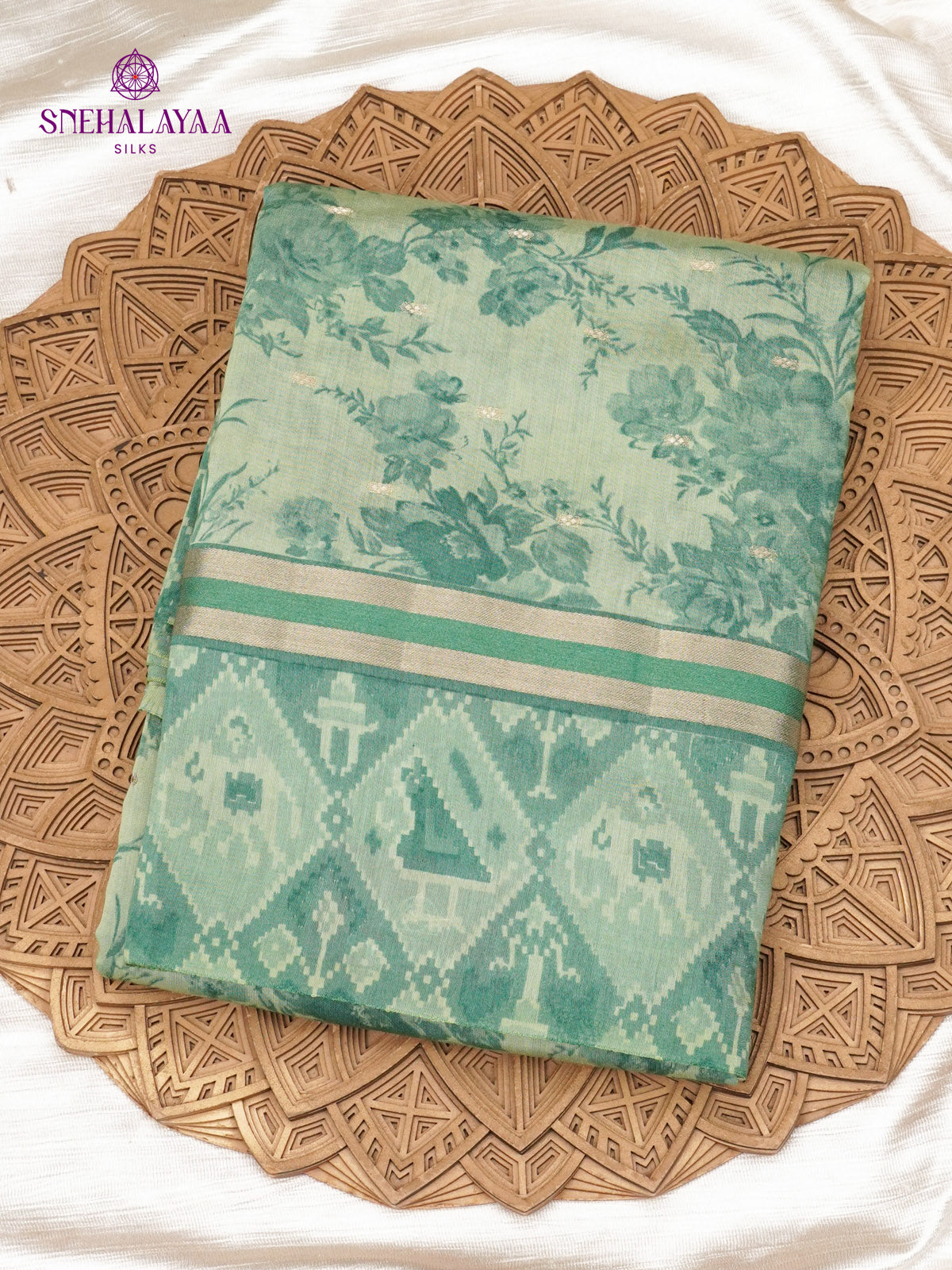 Pale Green Chanderi Saree