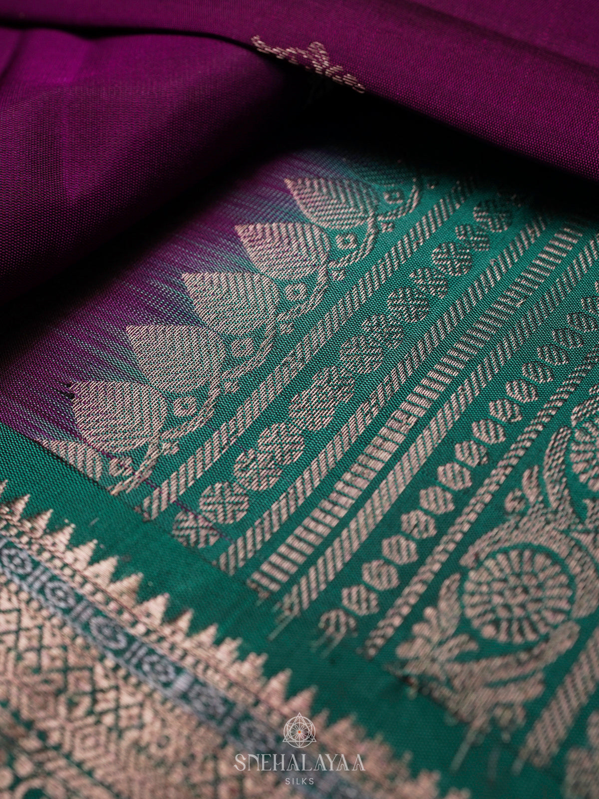 Magenta Purple Kanjivaram Silk Saree