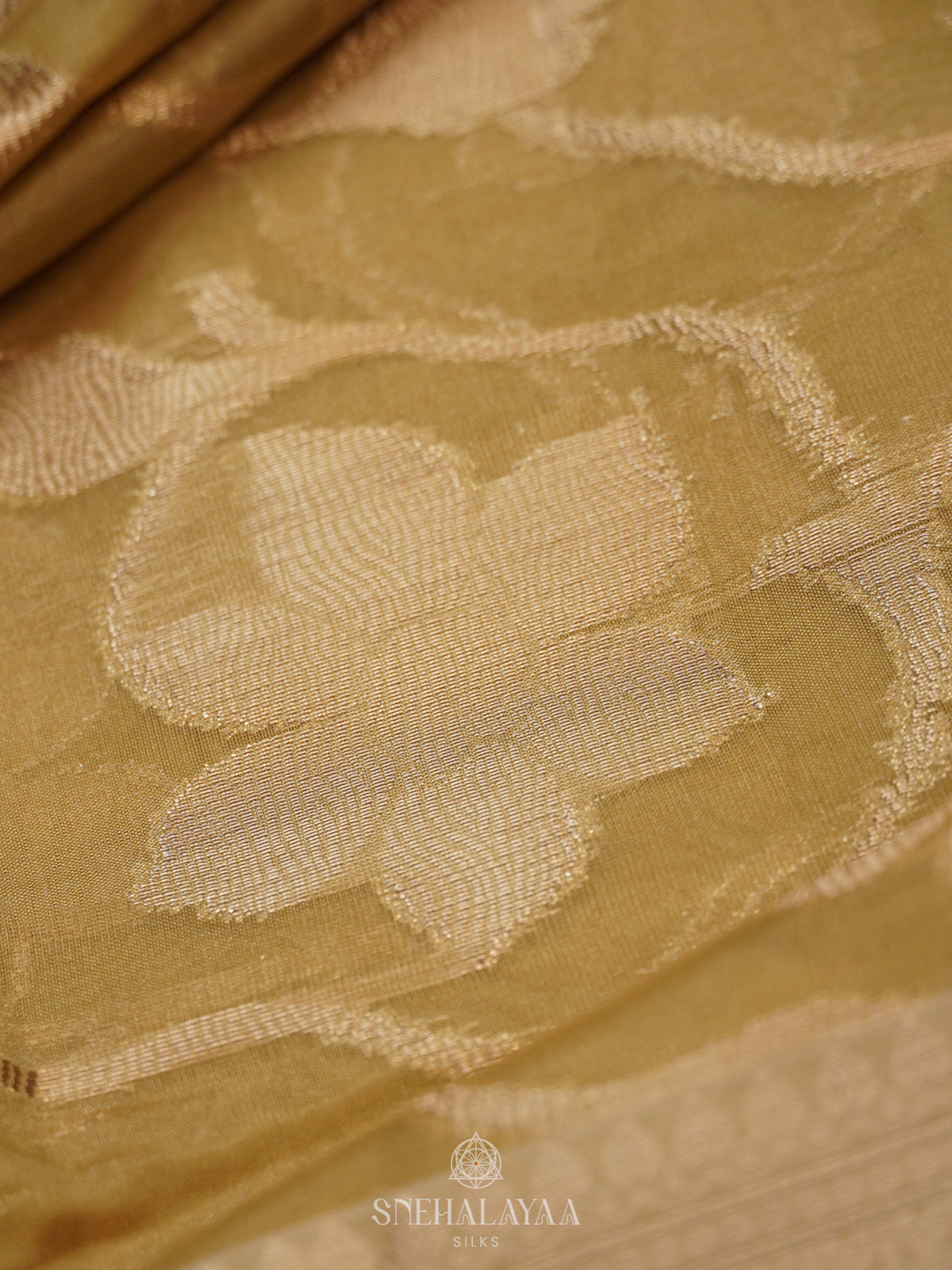 Cream Banaras Silk Saree