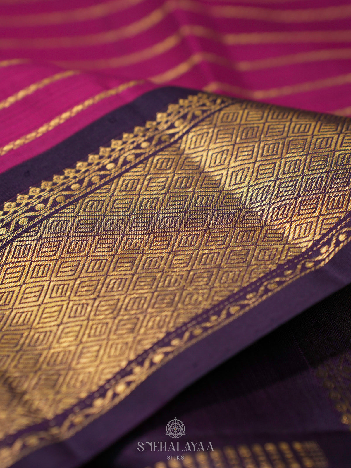 Magenta Kanjivaram Silk Saree
