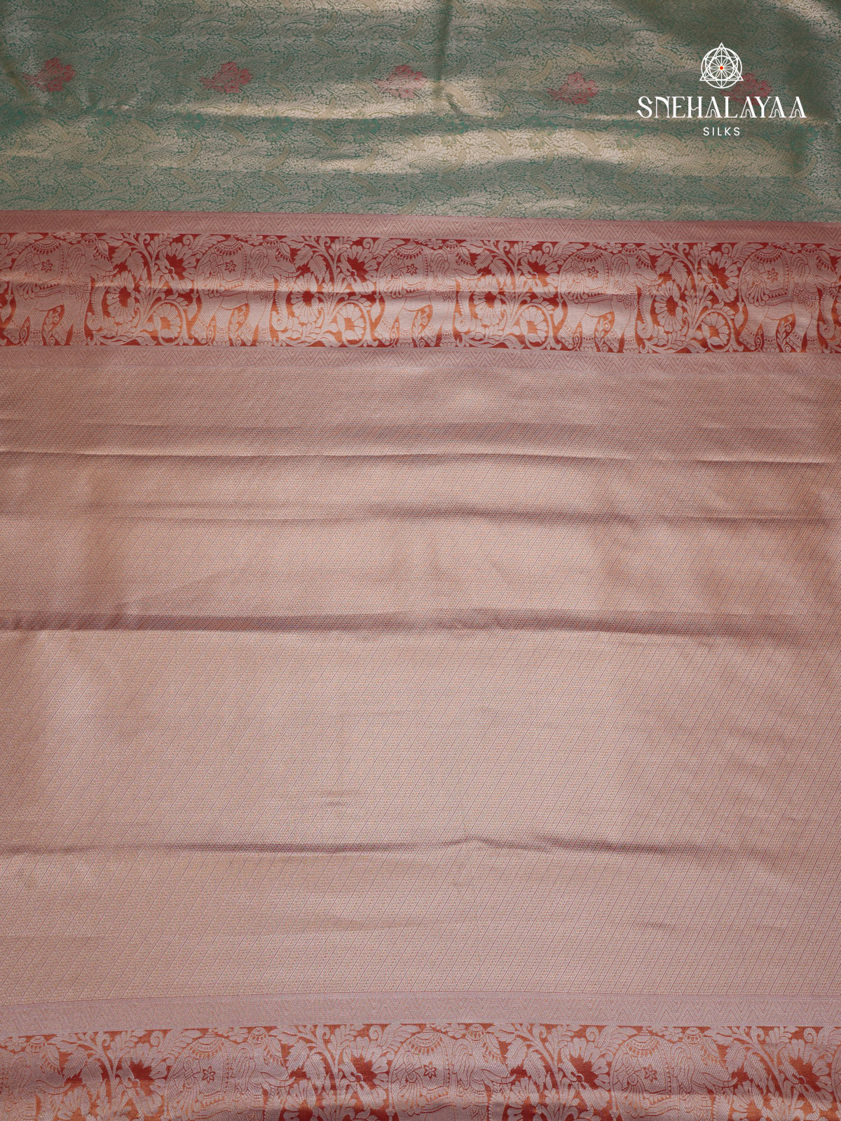 Sage Green Art Silk Saree