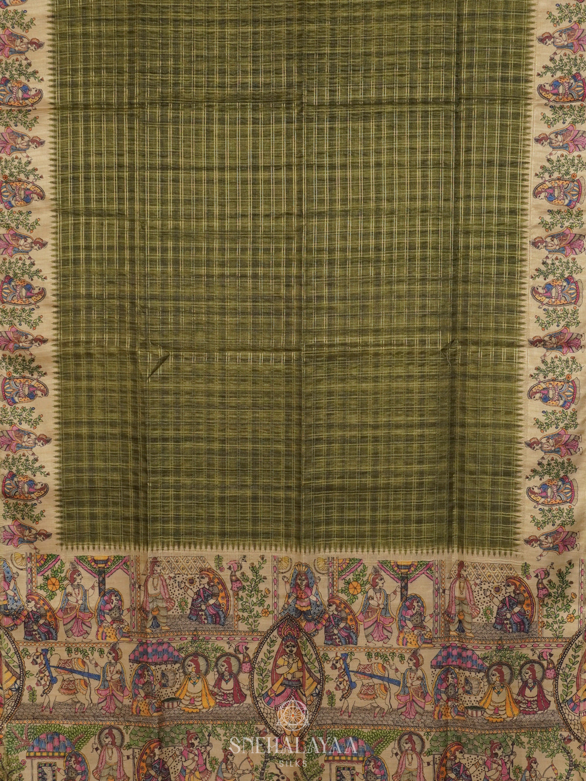 Green Tussar Saree