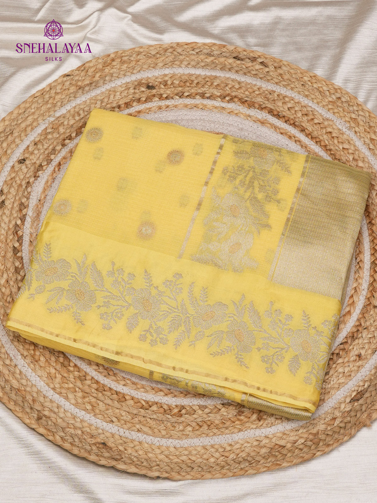 Yellow Banaras Silk Saree