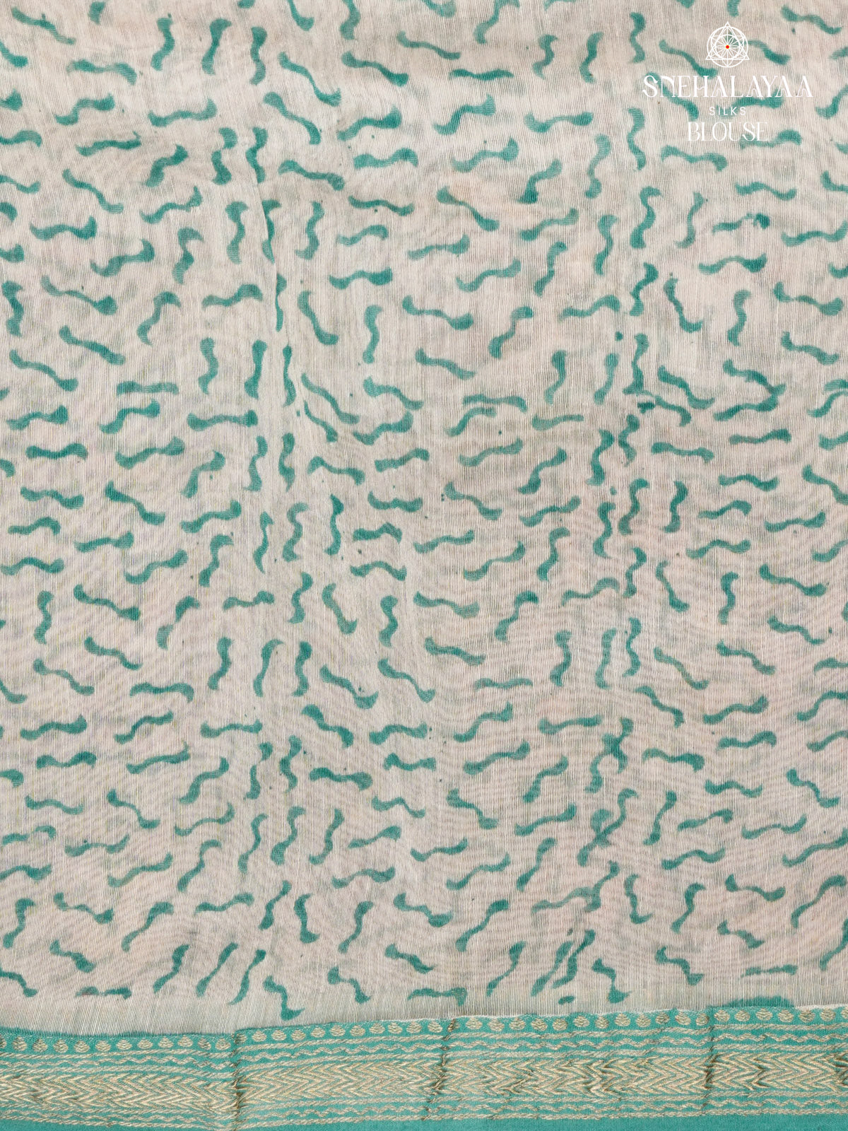 Teal Blue Chanderi Saree