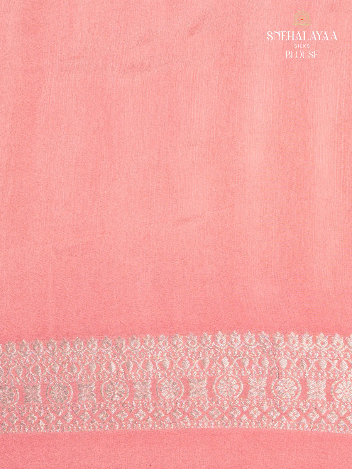 Pink Banaras crepe Silk Saree