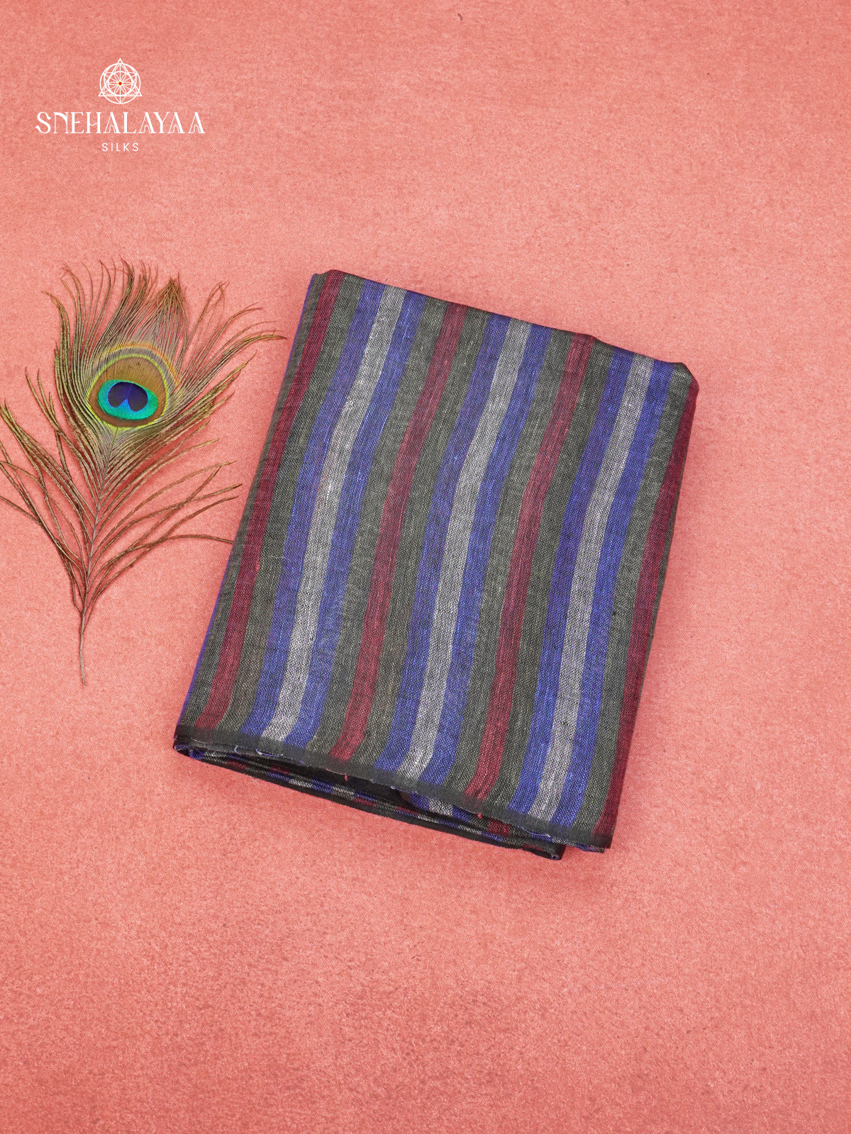 Multicolour Linen Saree