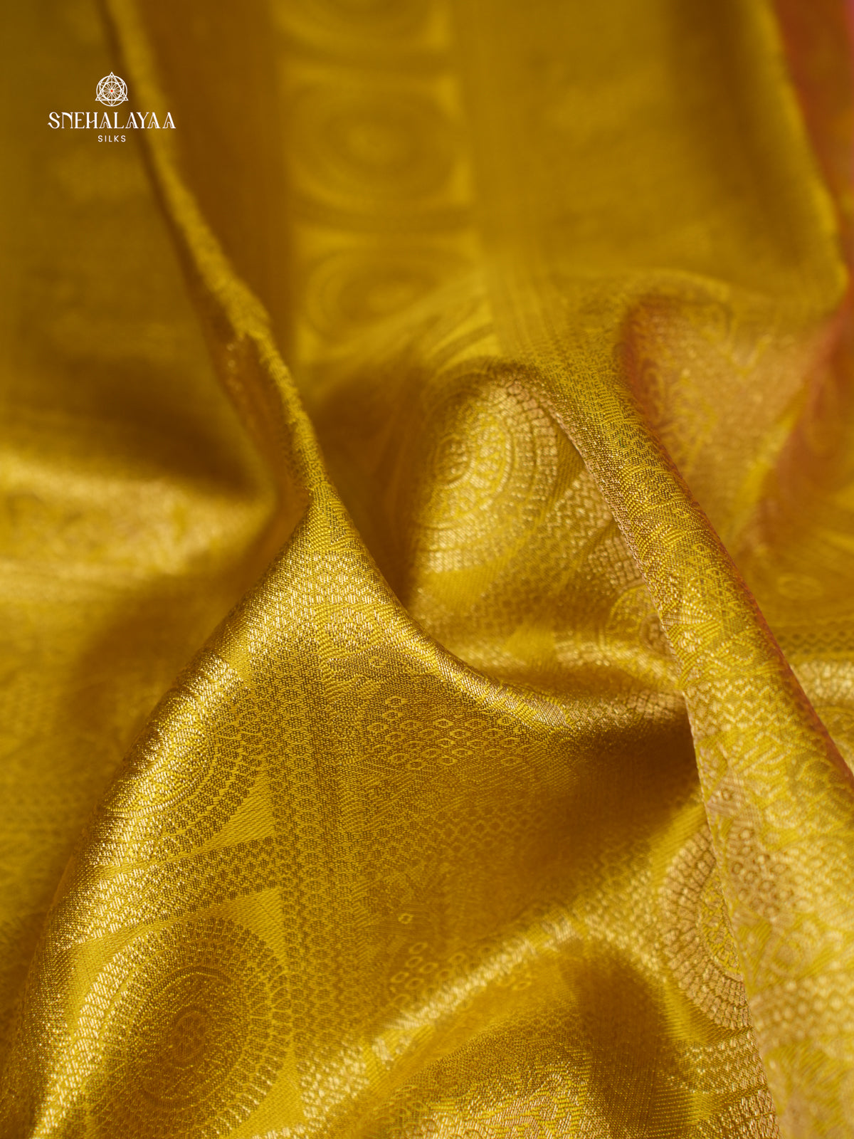 Yellow Kanjivaram Silk Saree