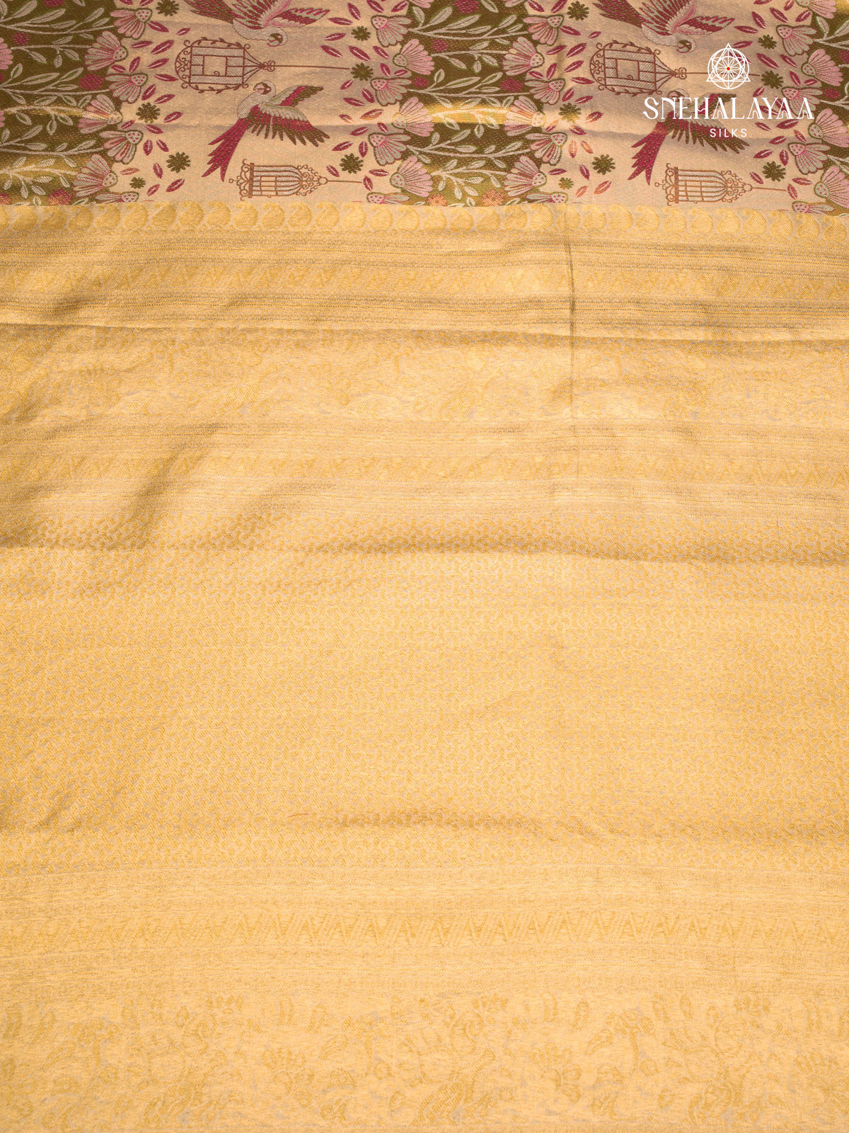 Peach Kanjivaram Silk Saree