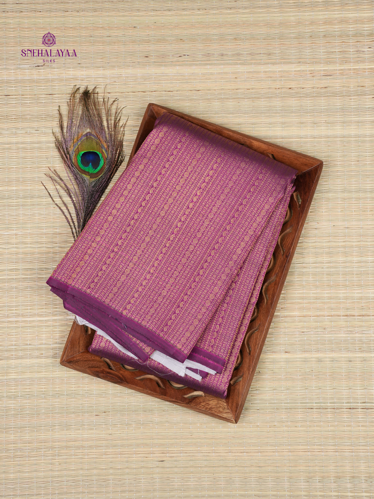 Purple Kanjivaram Silk Saree