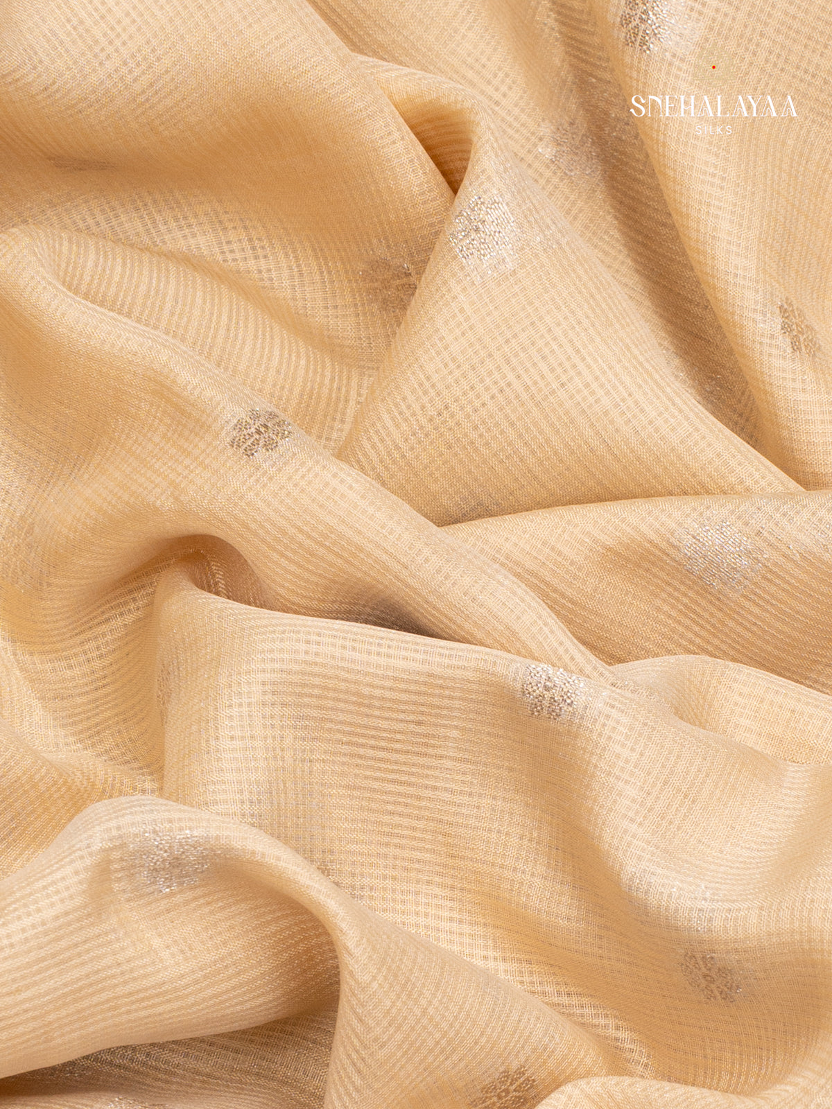 Cream Kota Embroidery Saree