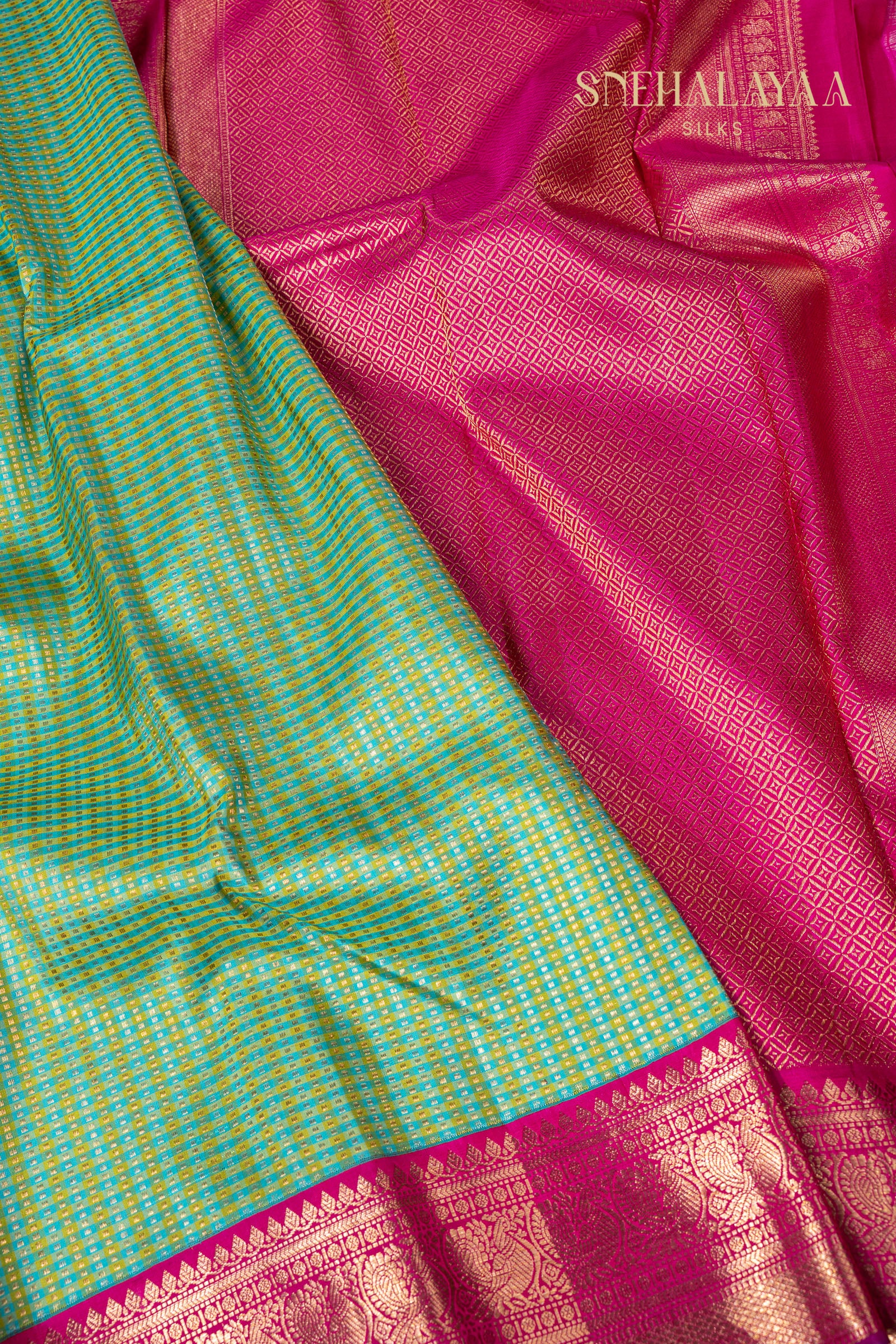 Fern Green Kancheevaram Silk Saree