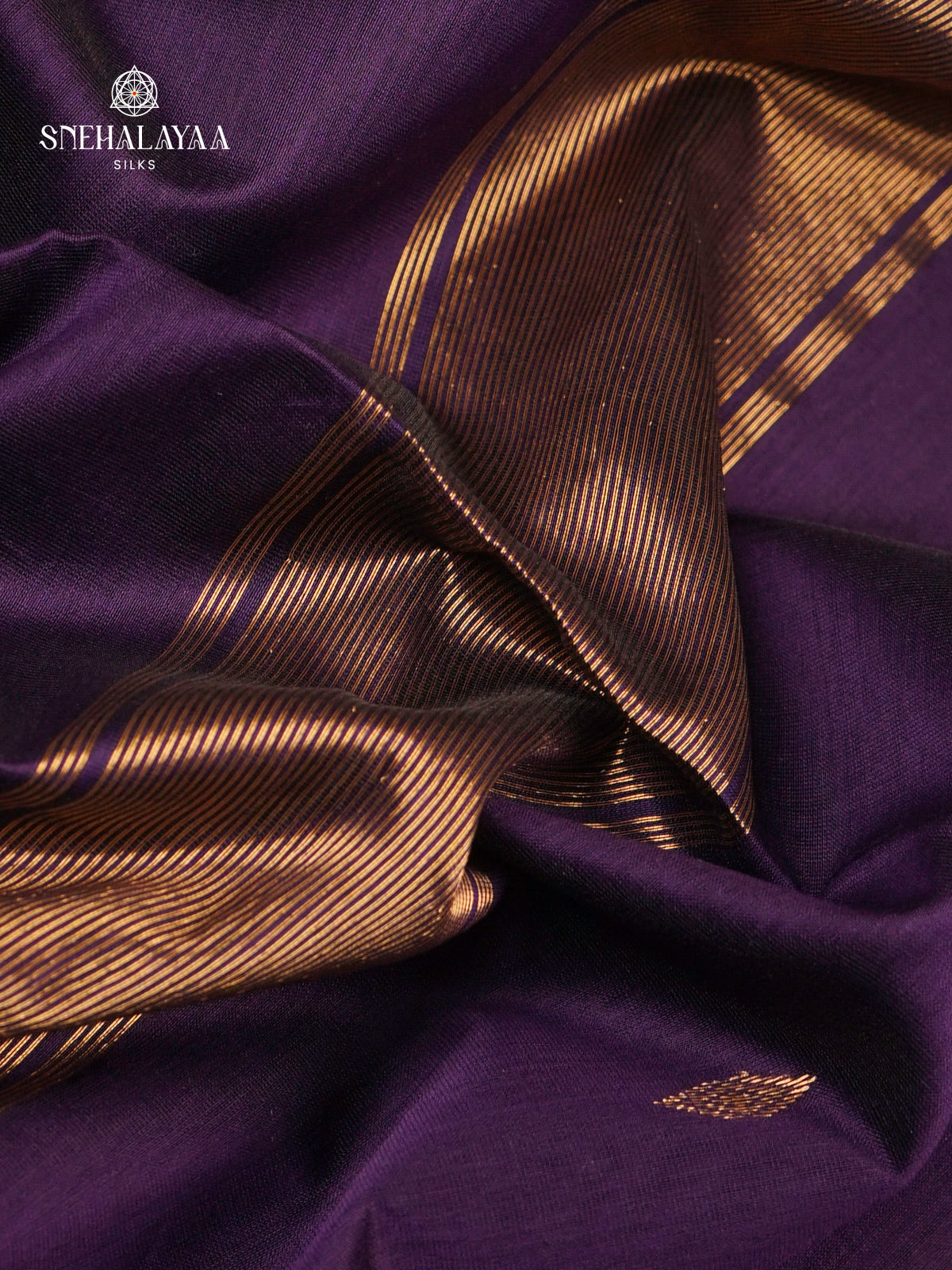 Navy Blue Maheshwari Silk Cotton Saree