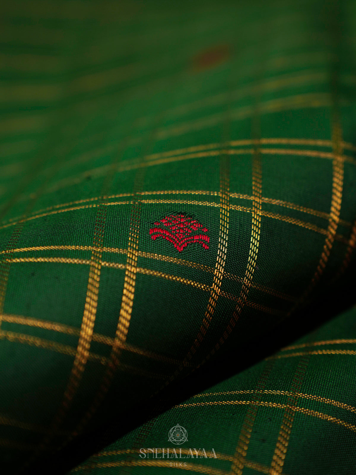 Forest Green Kanjivaram Silk Saree
