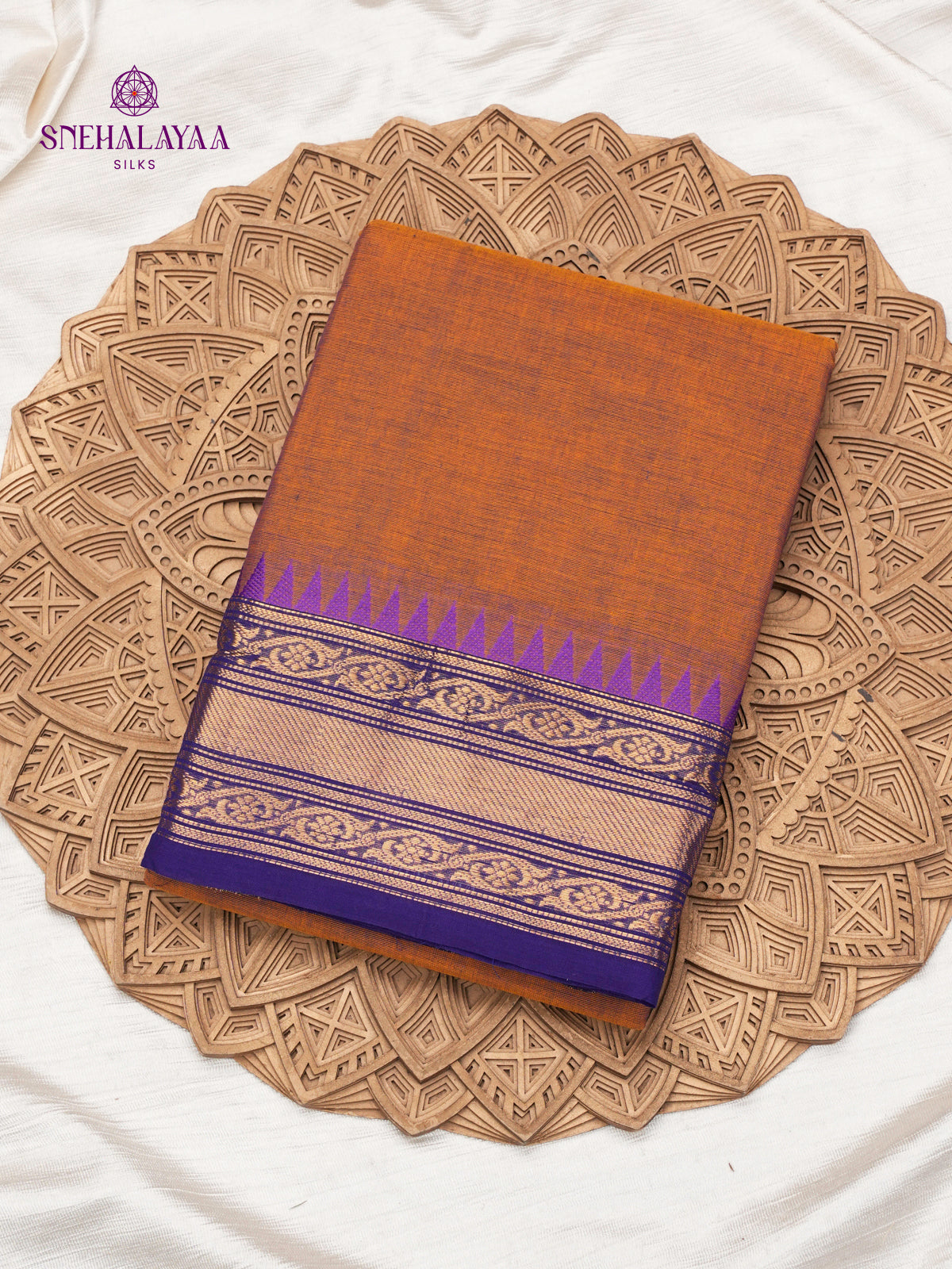 Brown Chettinad Cotton Saree