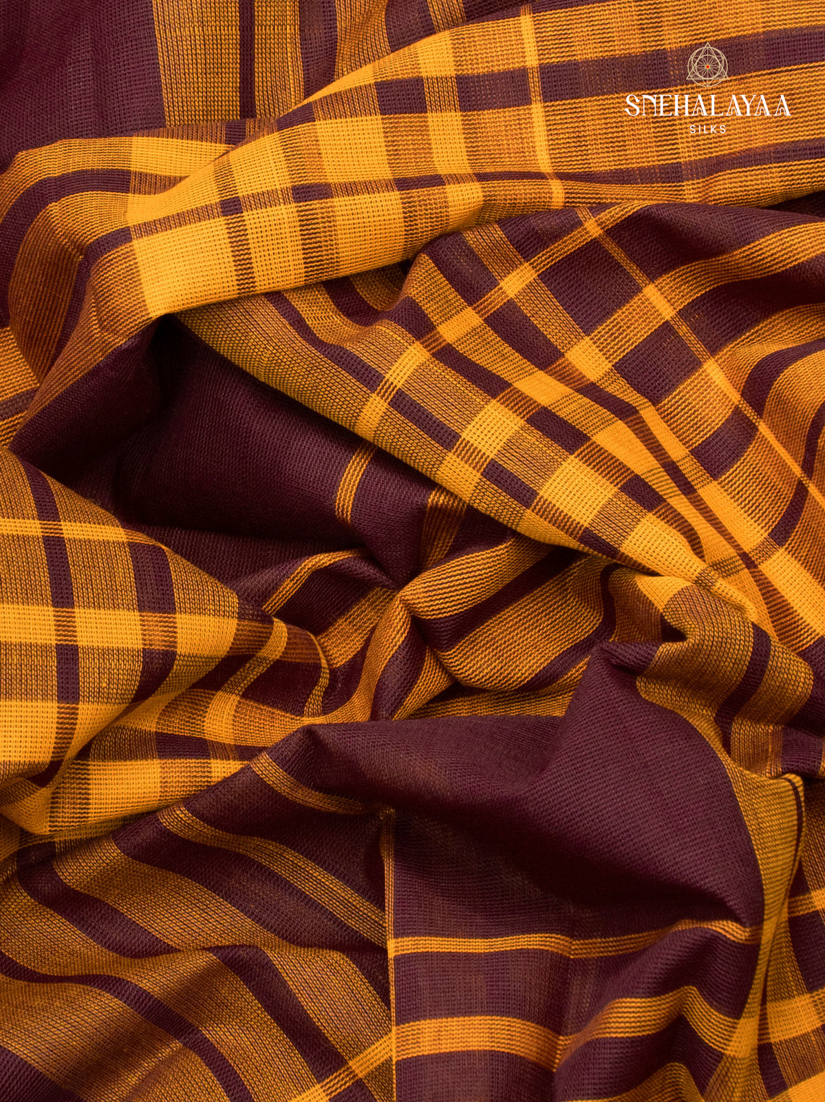 Maroon Kanchi cotton Saree