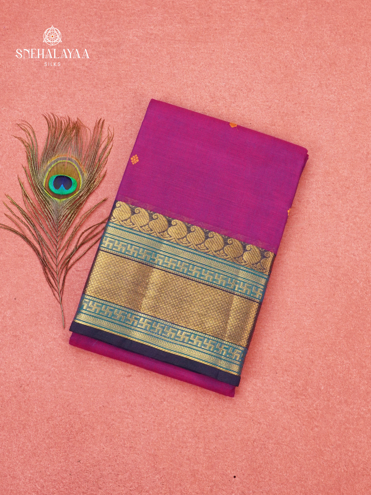 Purple Chettinad Cotton Saree