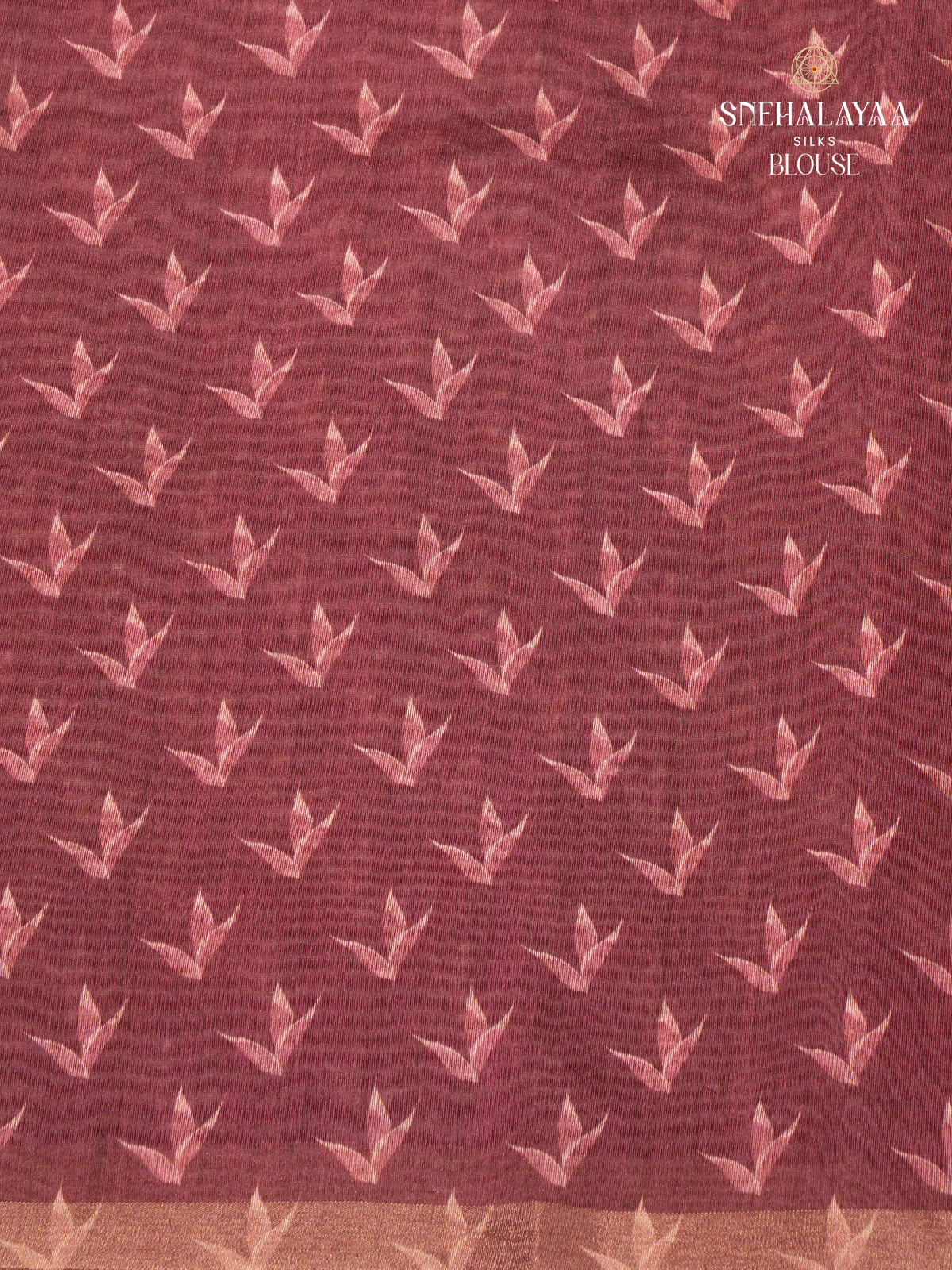 Peach Pink Linen Embroidery Saree