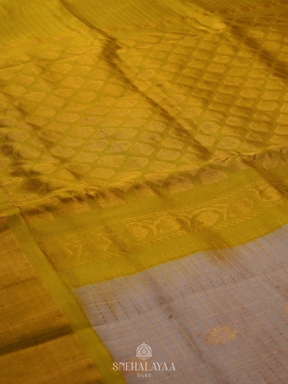Beige Kanchi Silk Cotton Saree