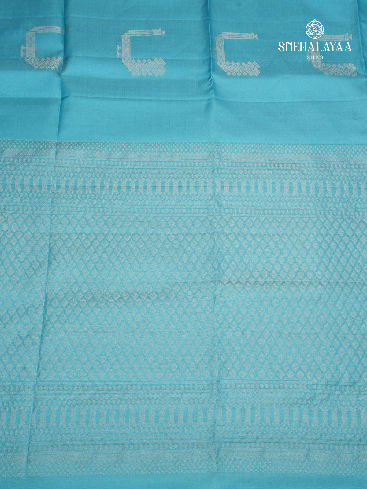 Sky Blue Kanjvaram Soft Silk Saree