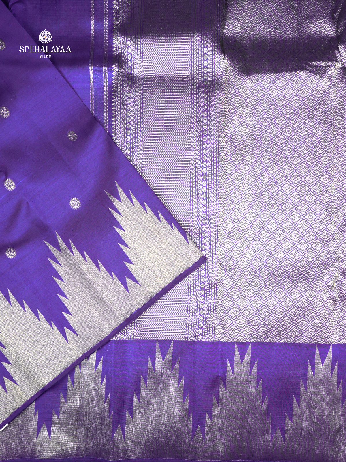 Navy Blue Kanjivaram Silk Saree