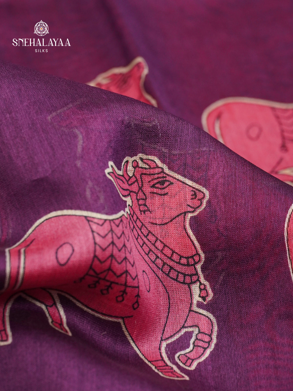 Purple Chanderi Saree