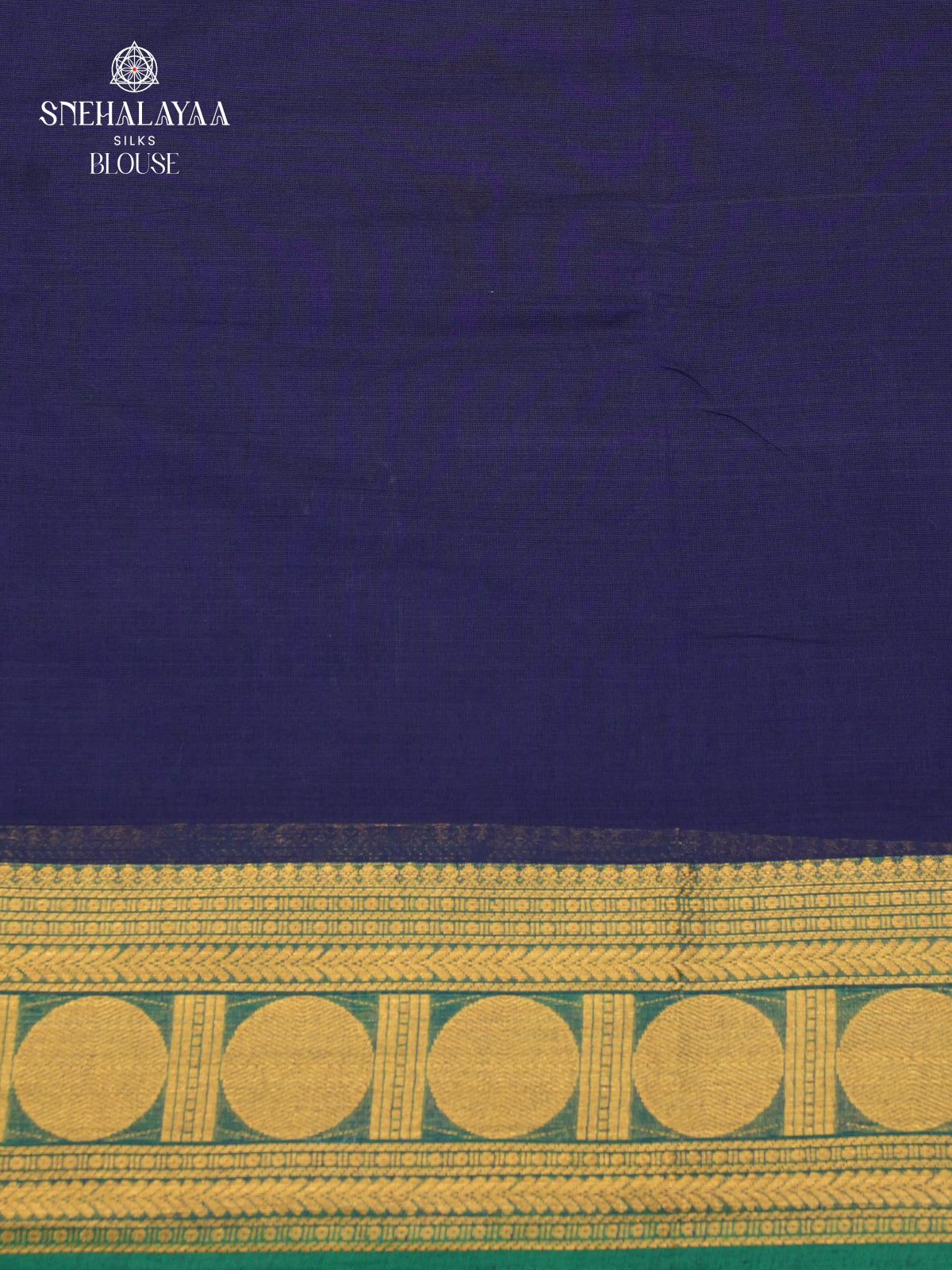 Deep Navy Blue Chettinad Cotton Saree