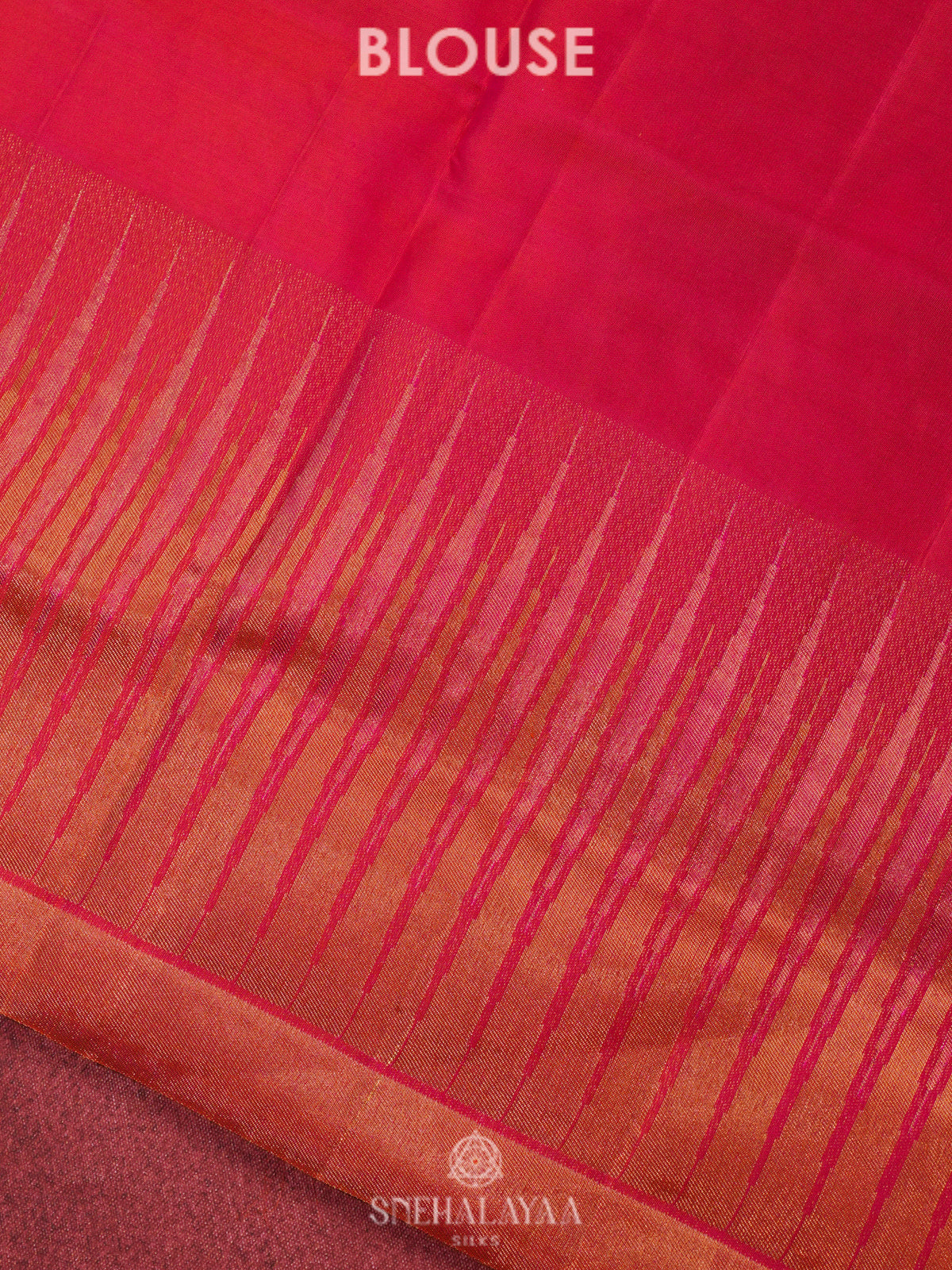 Ruby Red Kanjivaram Silk Saree