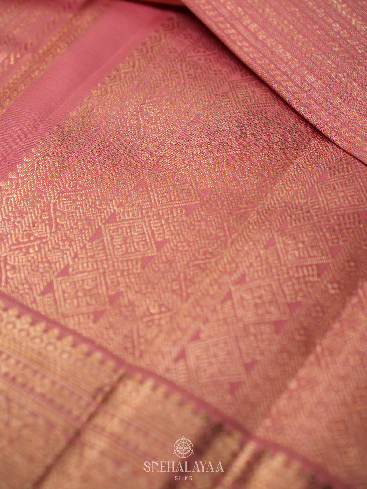 Peach Kanjivaram Silk Saree